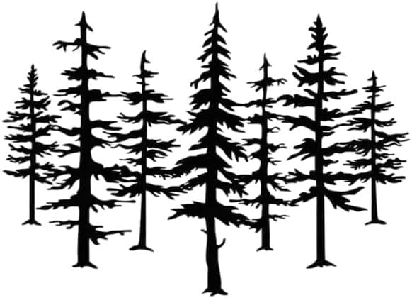 Fawdecor Çam Ormanı Metal Duvar Dekoru