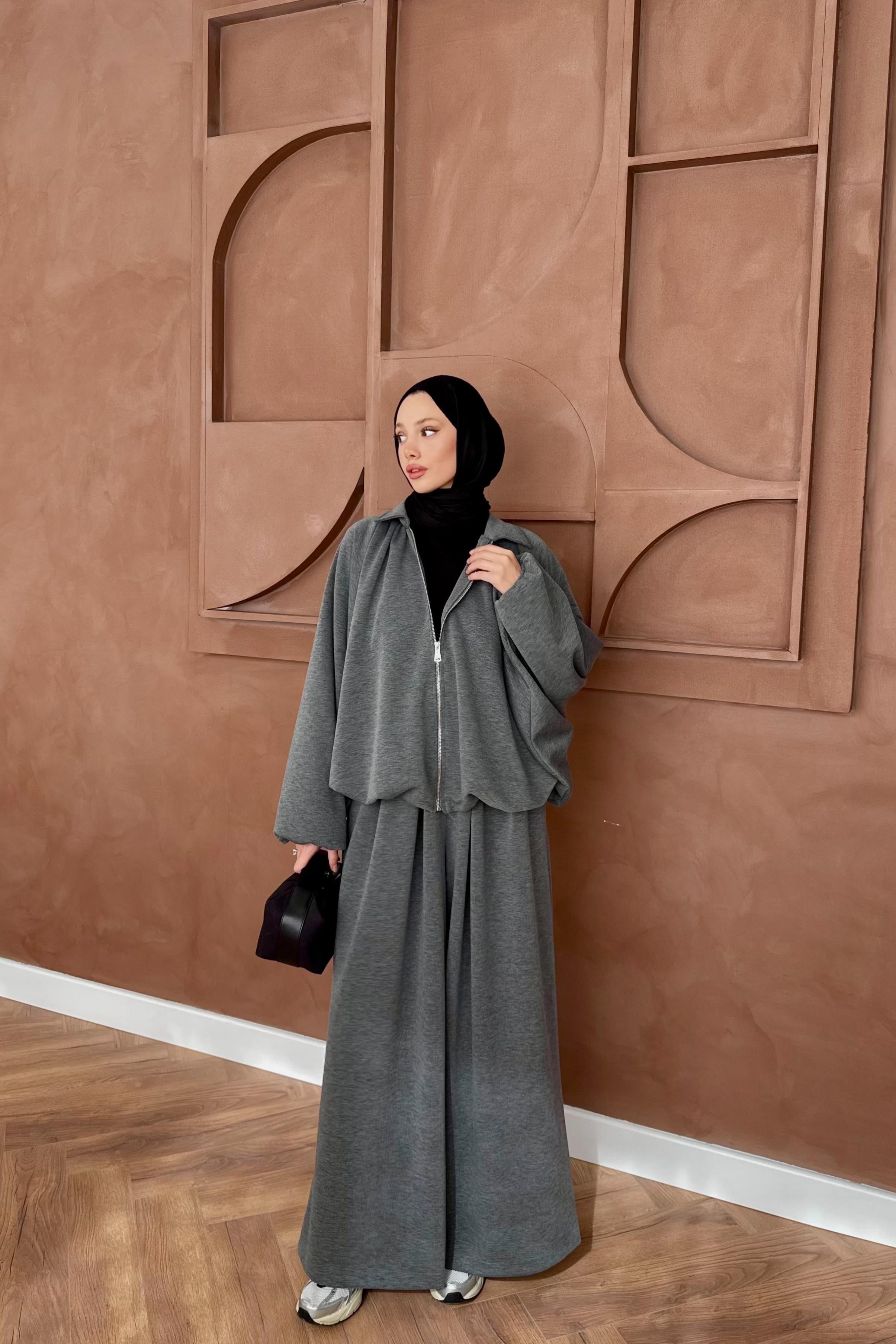 FERMUARLI OVERSIZE TAKIM - ANTRASIT