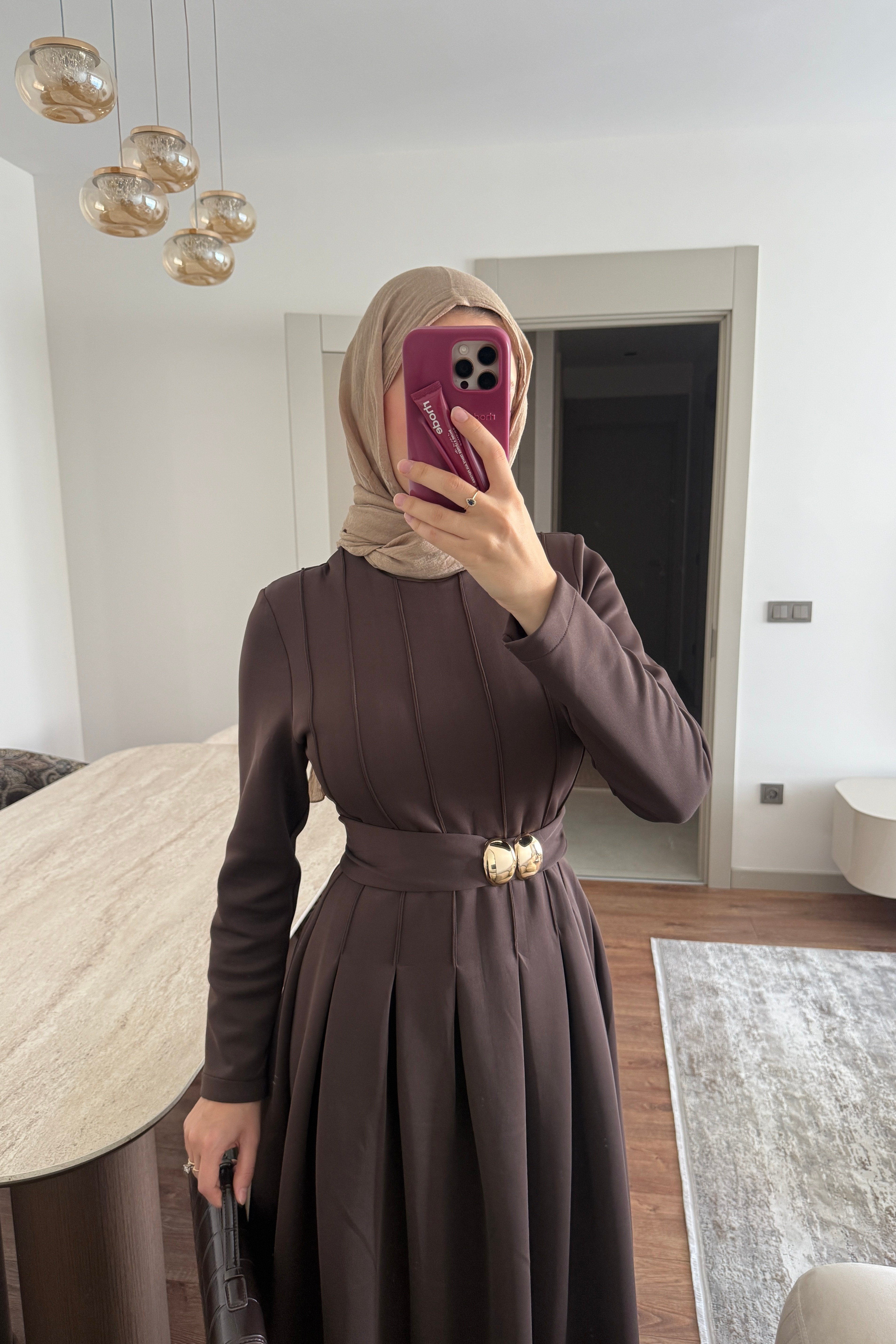 MARRY ELBİSE - KAHVERENGİ