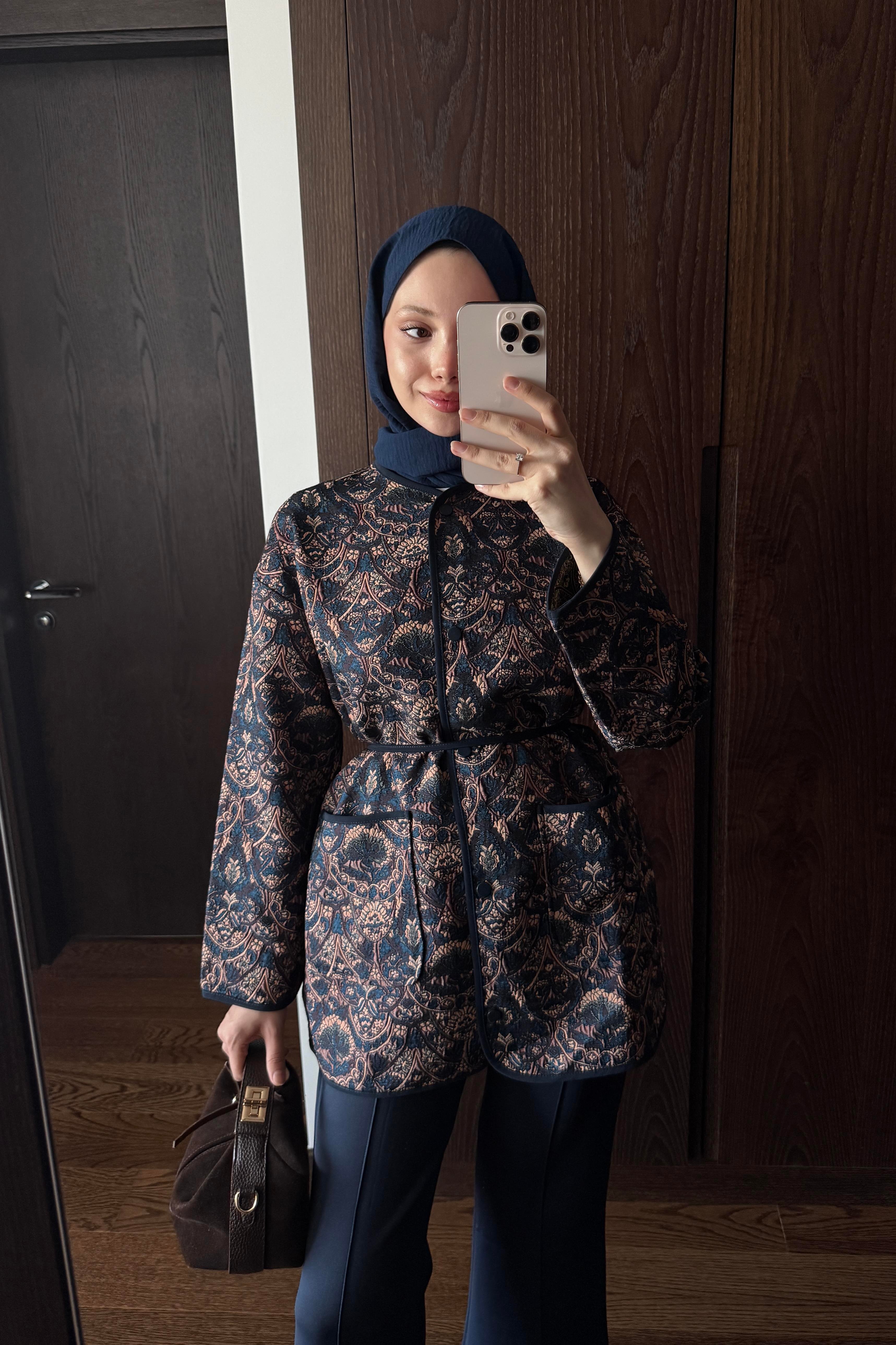 Oriental Touch Ceket - Lacivert