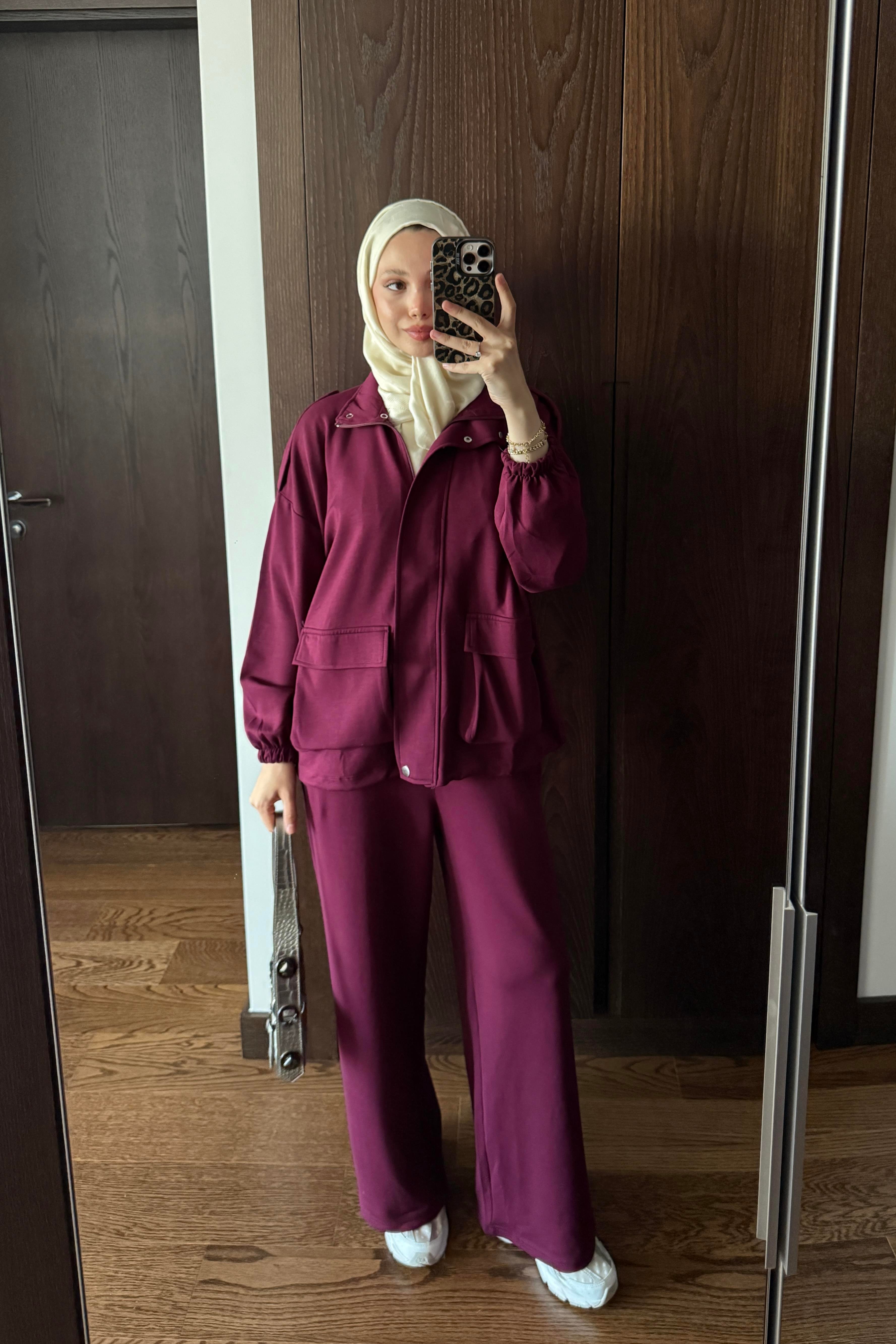 OYSHO BOMBER TAKIM - BORDO