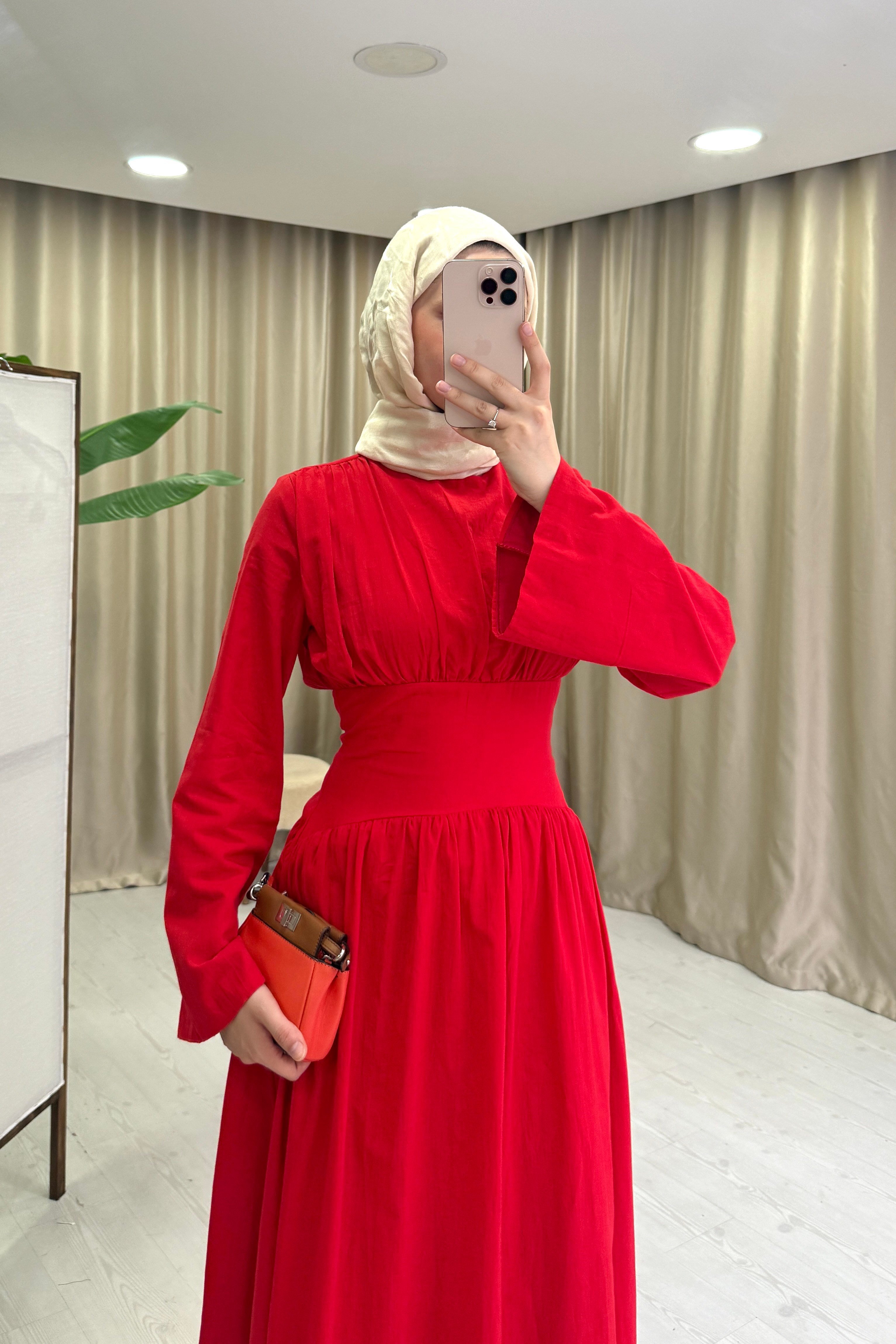 RUBY ELBİSE - KIRMIZI
