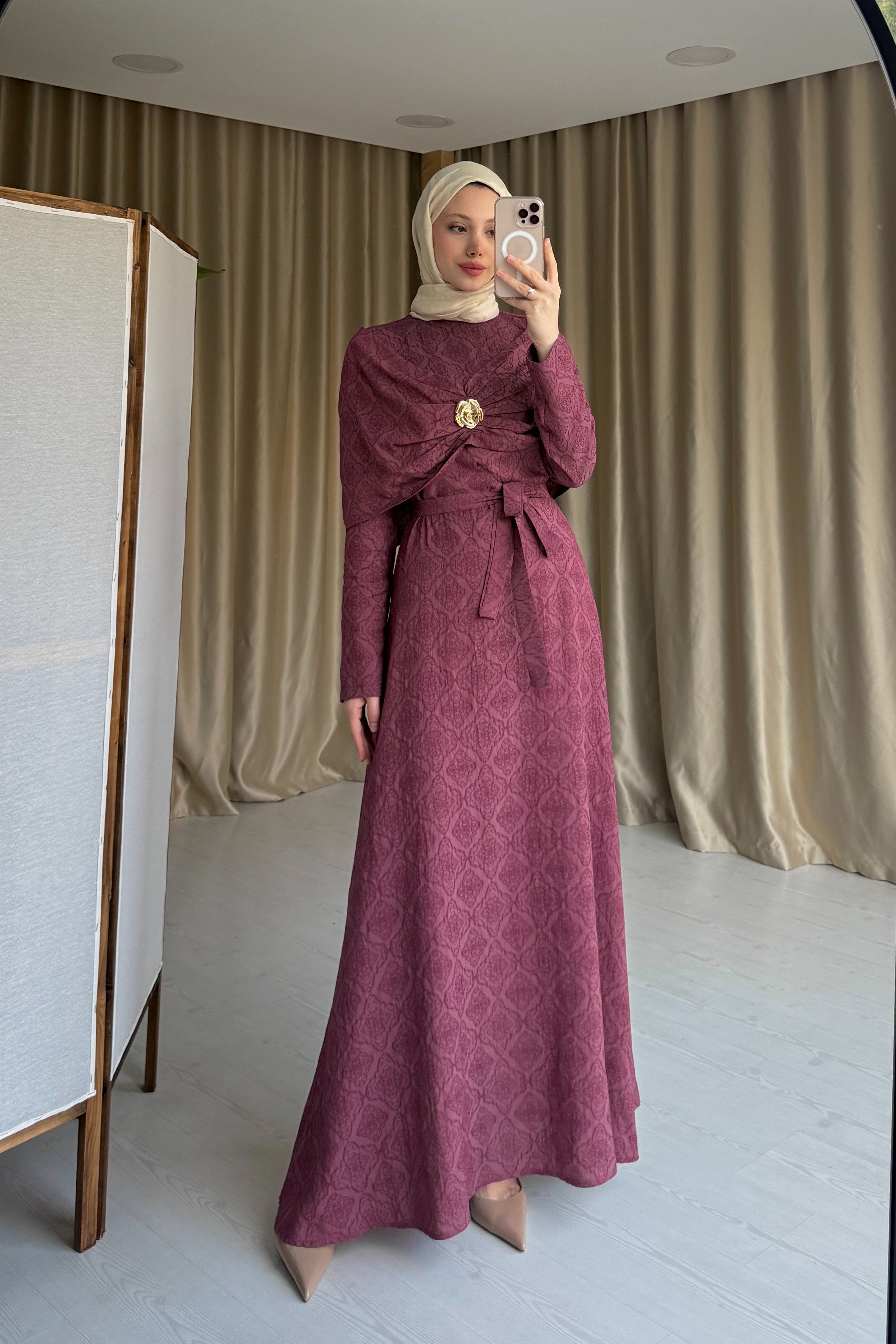 SERAPHİNA ELBİSE - BORDO