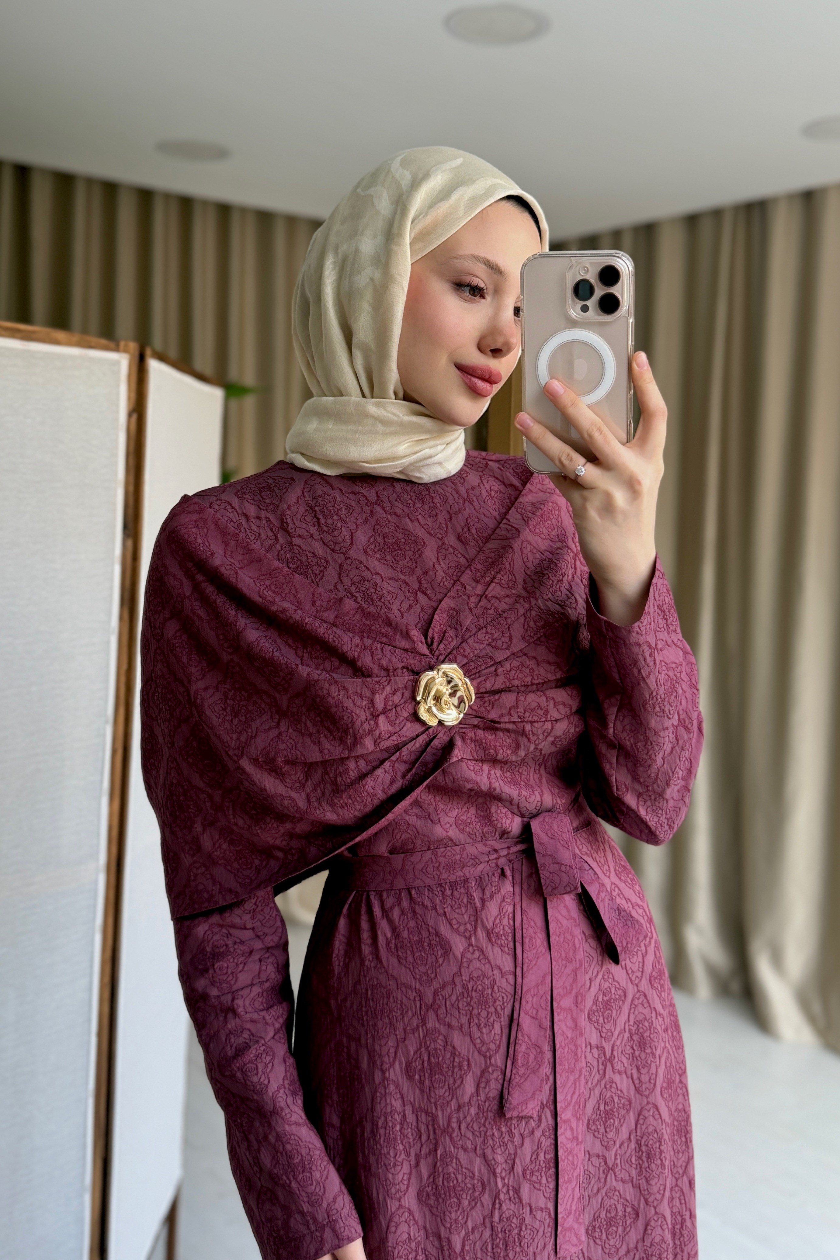 SERAPHİNA ELBİSE - BORDO