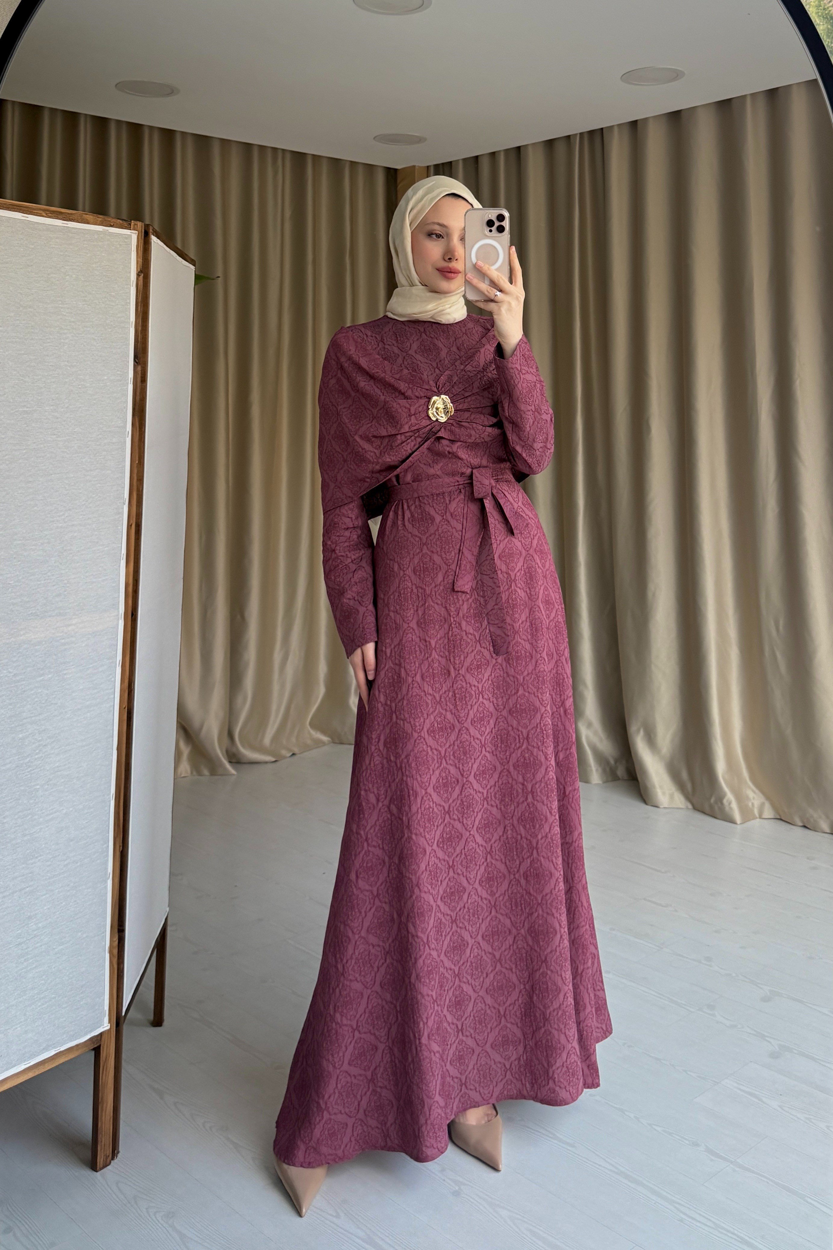 SERAPHİNA ELBİSE - BORDO