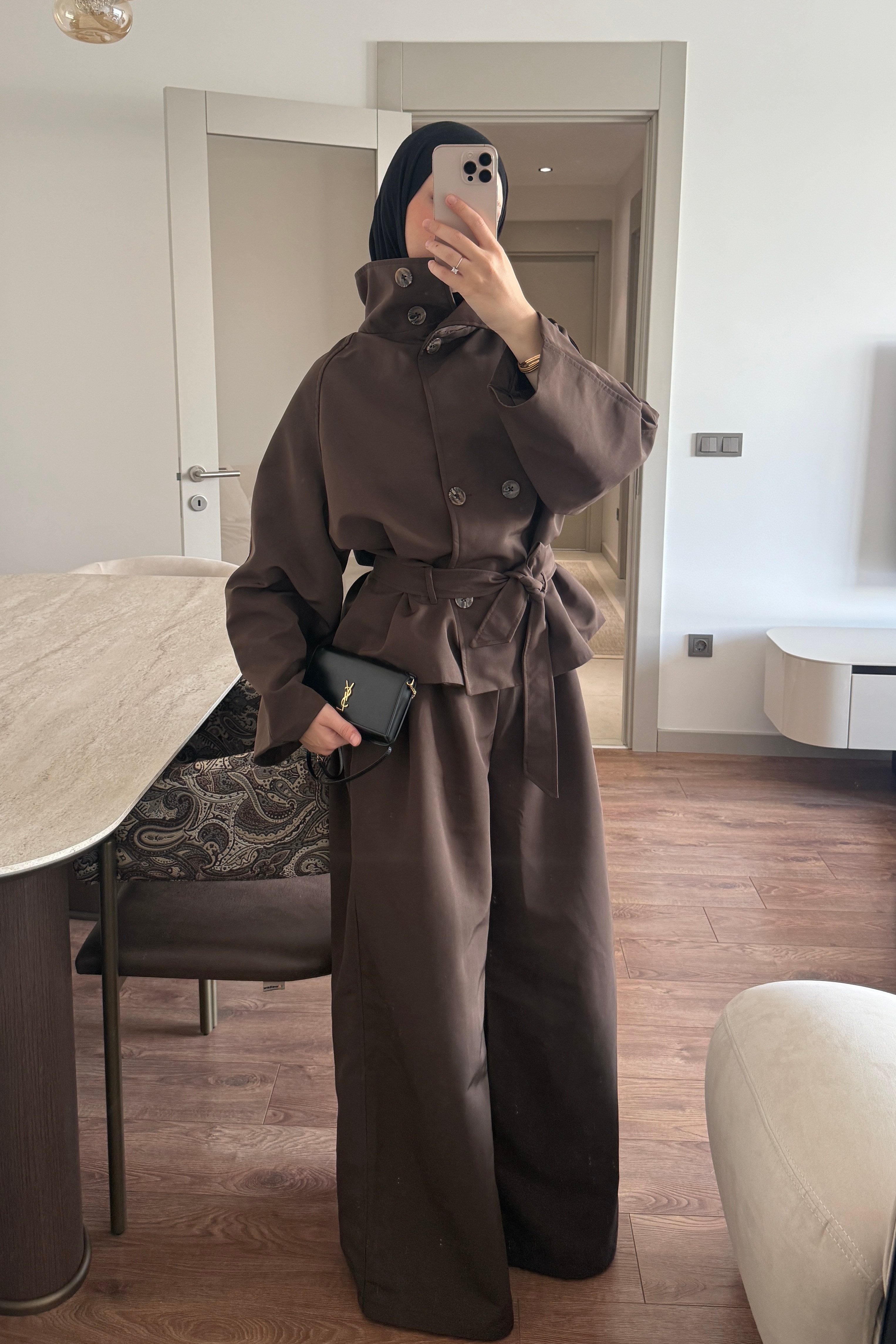 TRENÇ TAKIM - KAHVERENGİ 