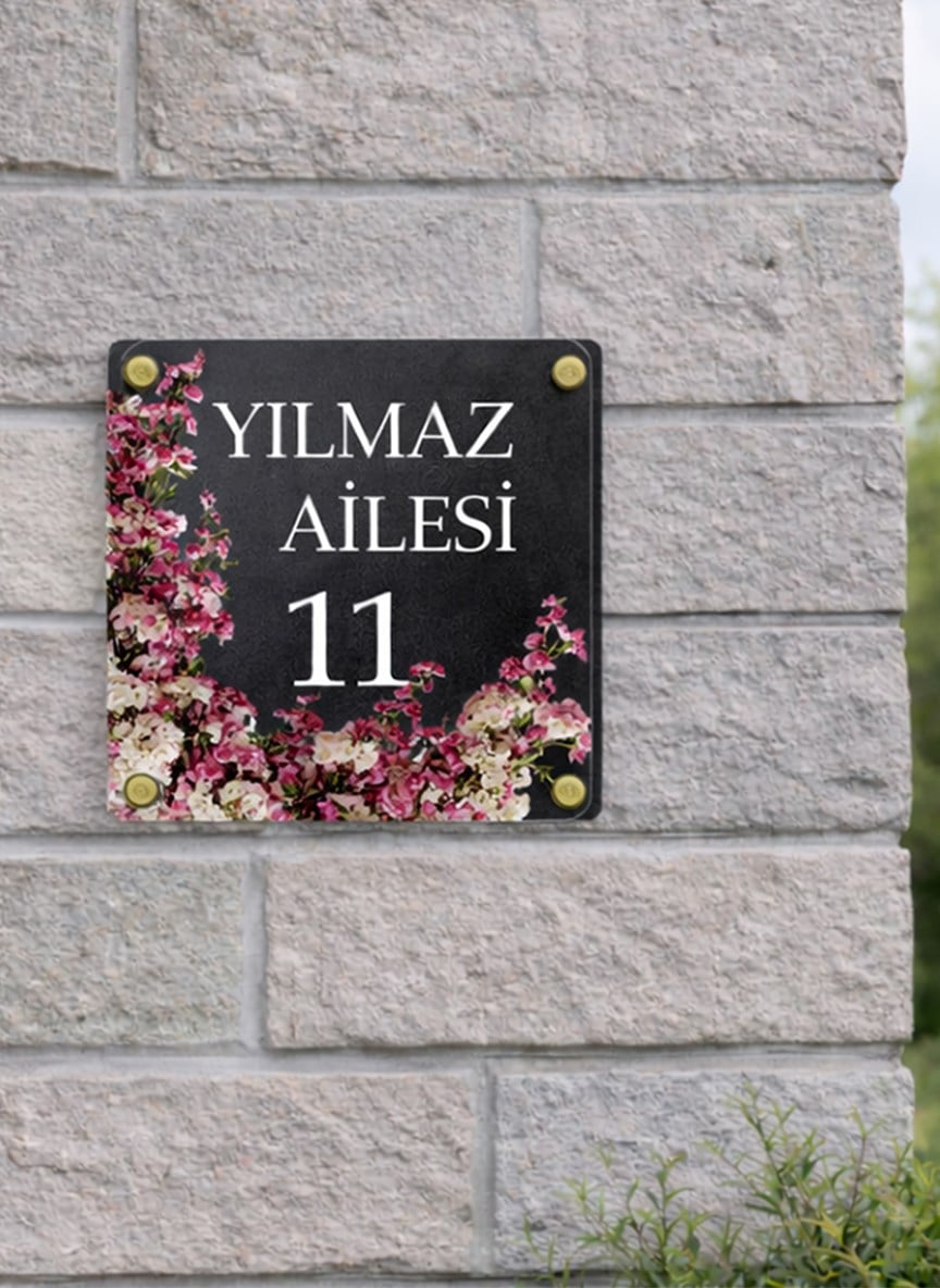 Kişiye Özel Tasarım Kapı İsimliği