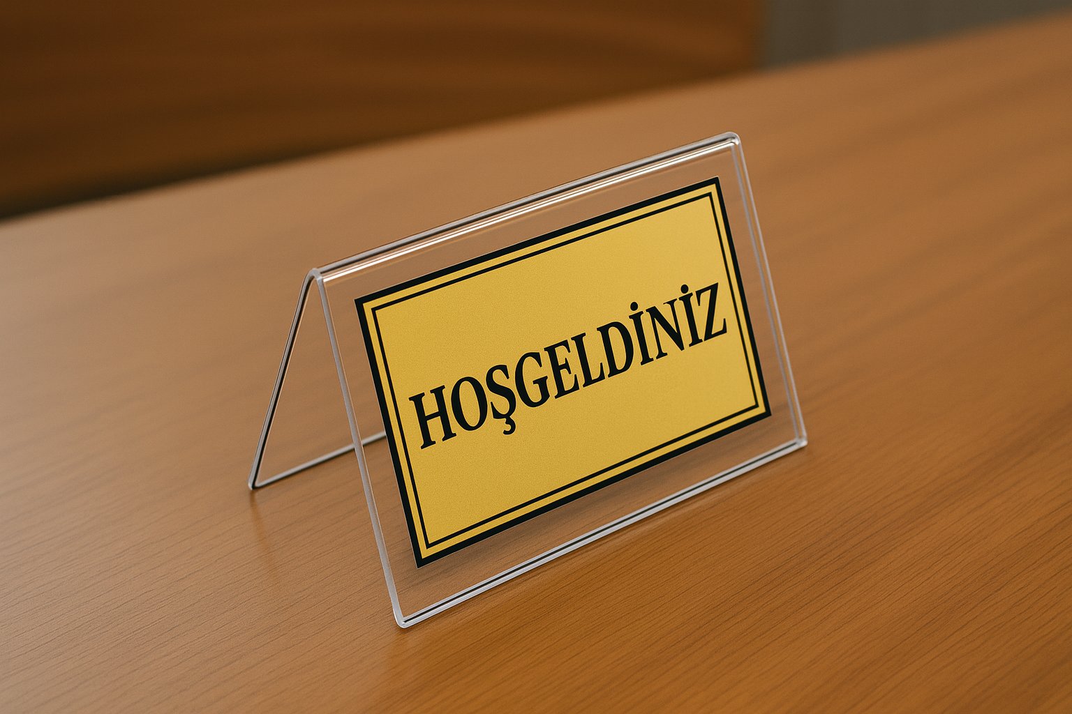 HOŞGELDİNİZ Baskılı Masaüstü İsimlik