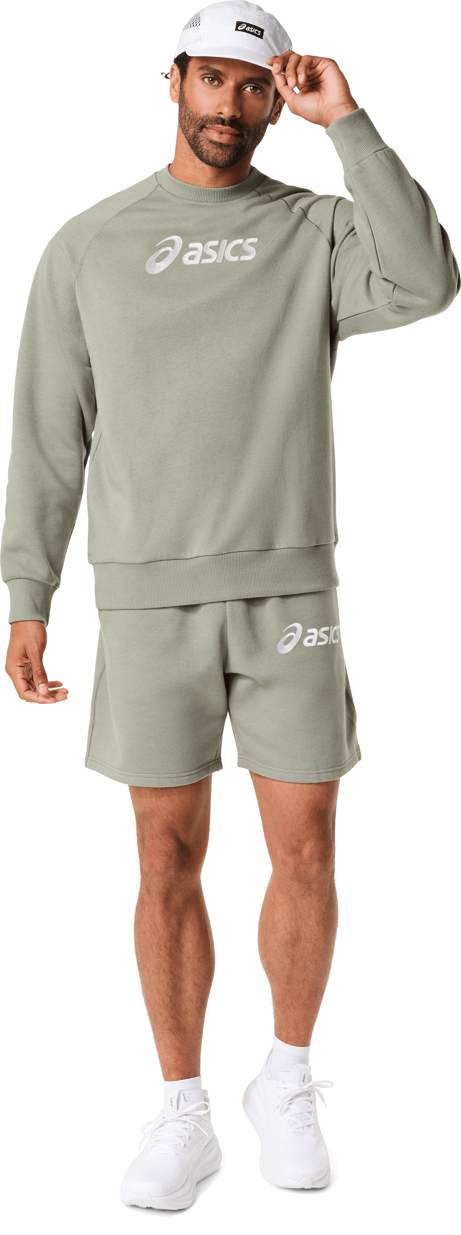 ASICS LOGO FLEECE CREW-NECK TOP