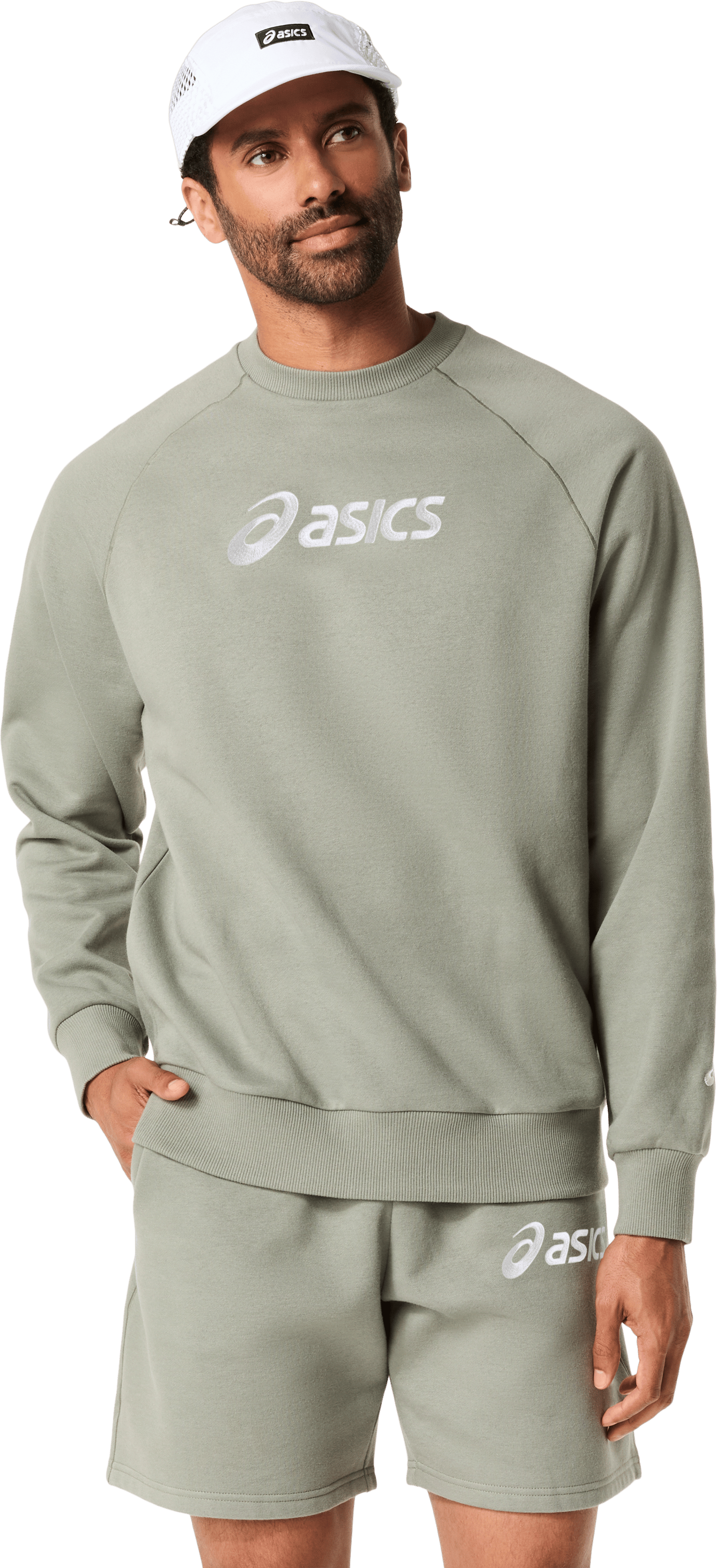 ASICS LOGO FLEECE CREW-NECK TOP