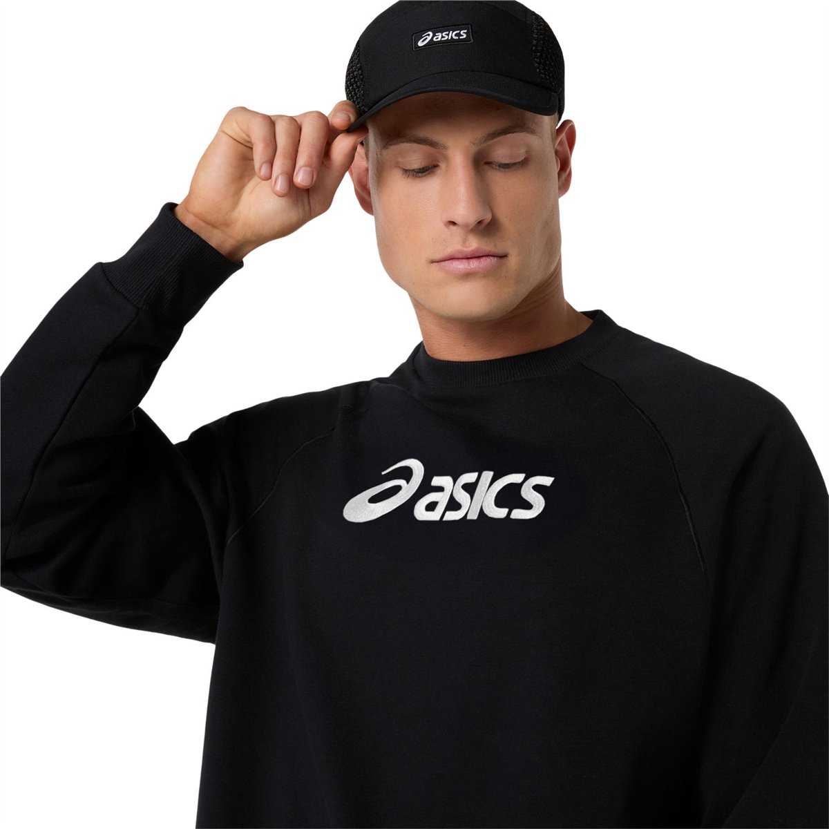 ASICS LOGO FLEECE CREW-NECK TOP