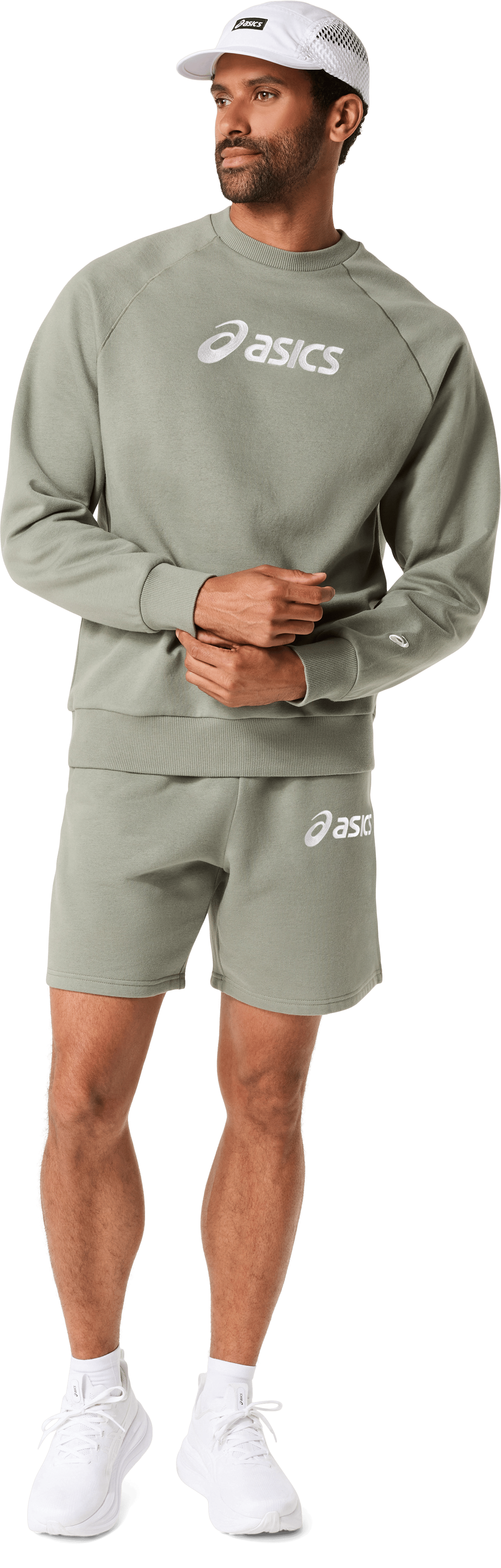 ASICS LOGO FLEECE CREW-NECK TOP