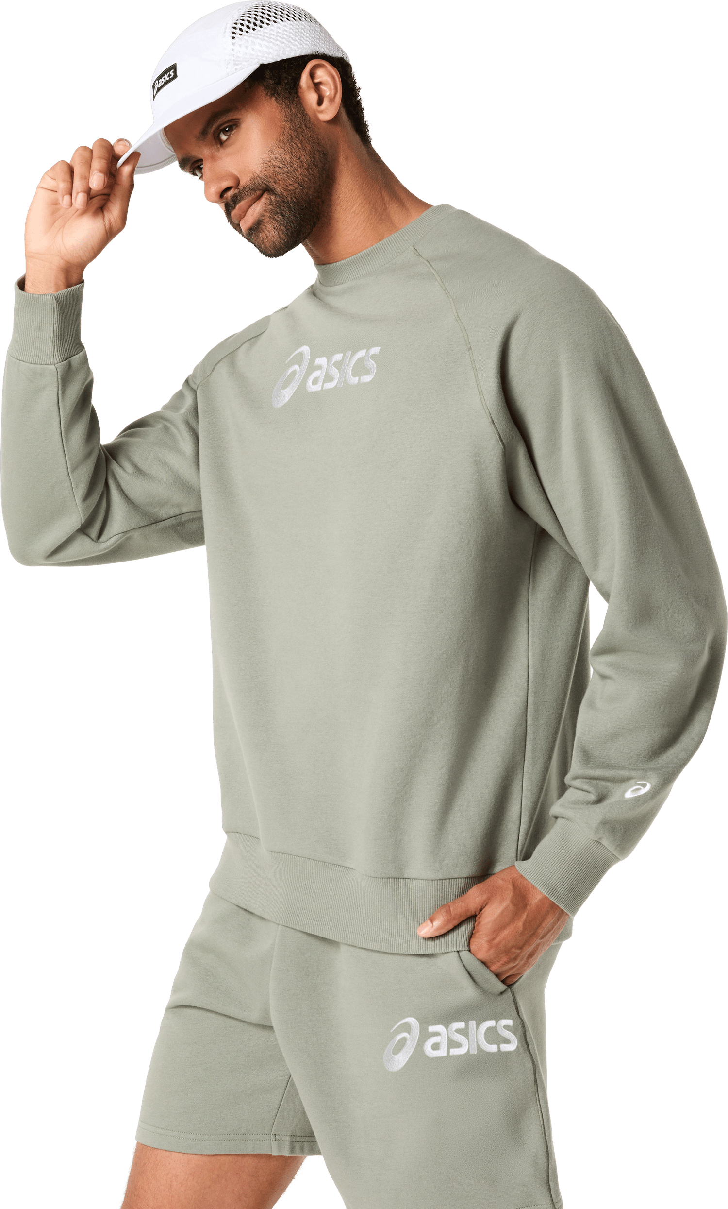 ASICS LOGO FLEECE CREW-NECK TOP