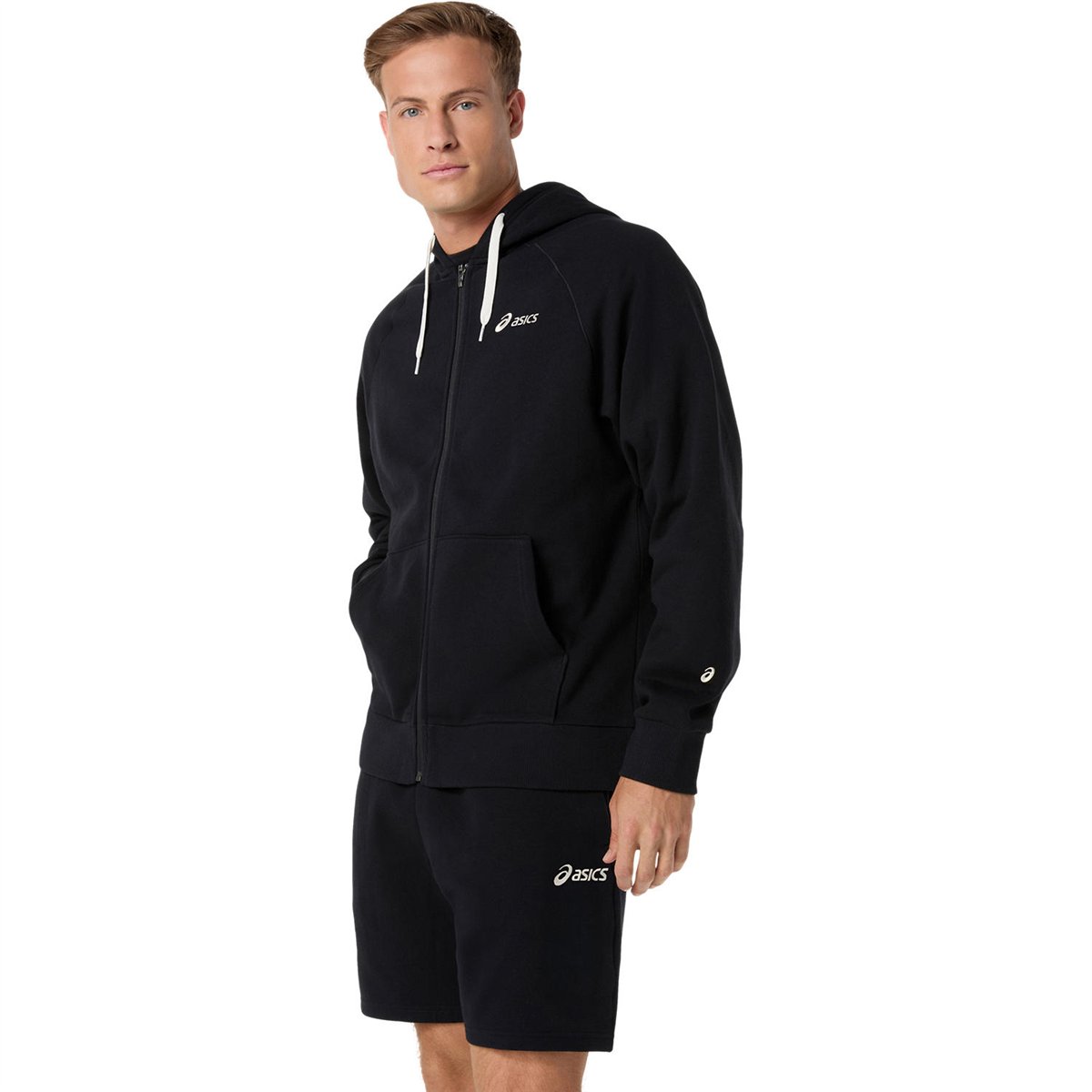 ASICS LOGO FLEECE FULL ZIP HOODIE
