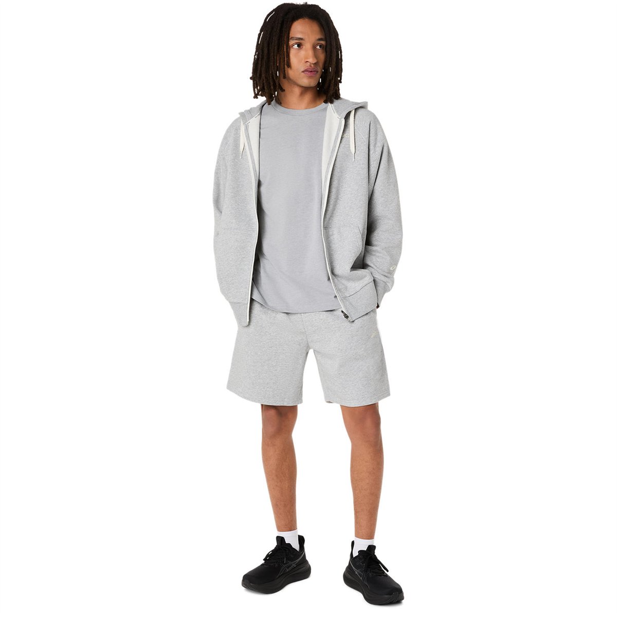 ASICS LOGO FLEECE FULL ZIP HOODIE