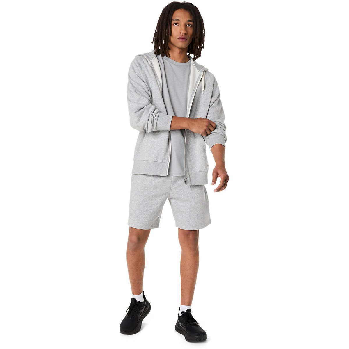 ASICS LOGO FLEECE FULL ZIP HOODIE