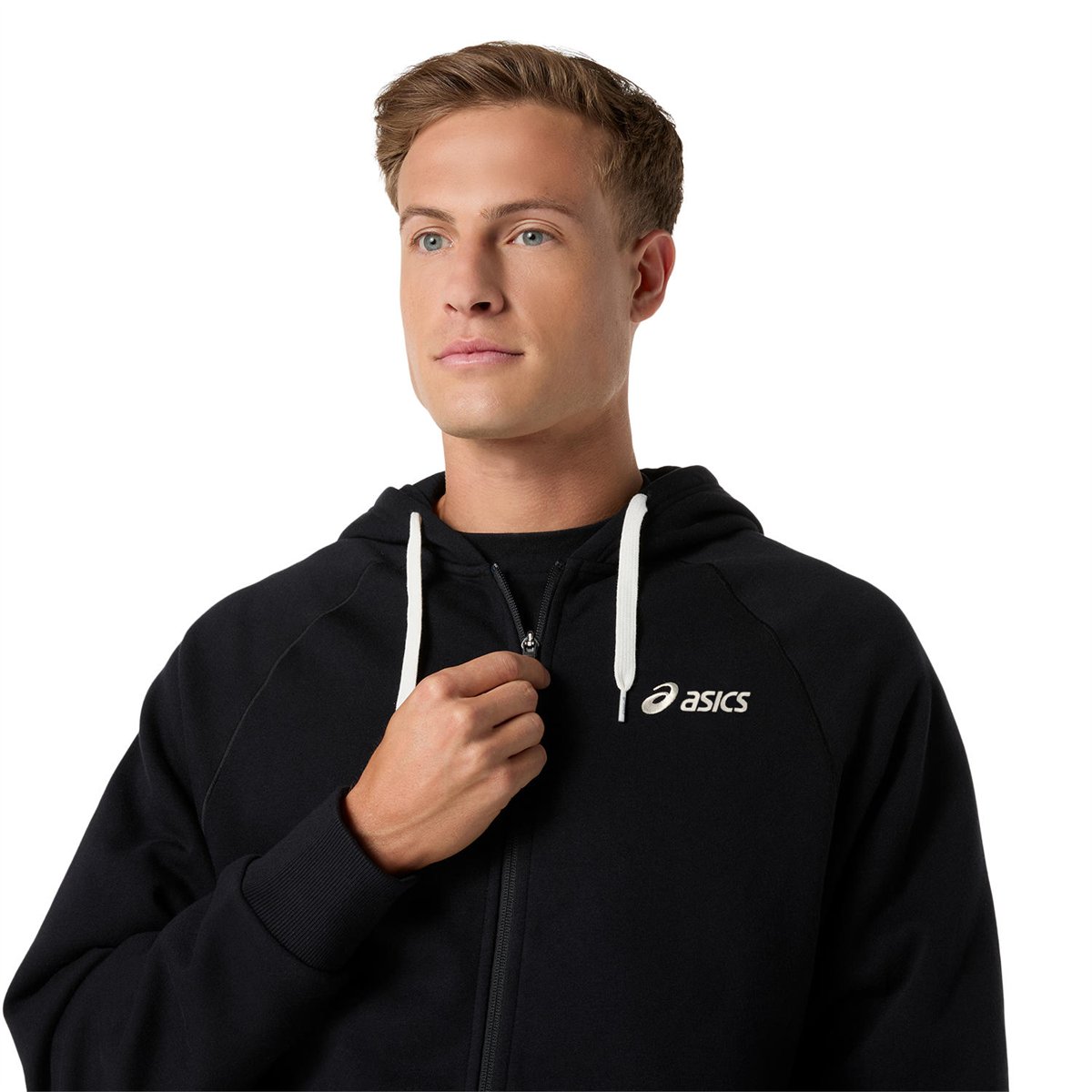 ASICS LOGO FLEECE FULL ZIP HOODIE