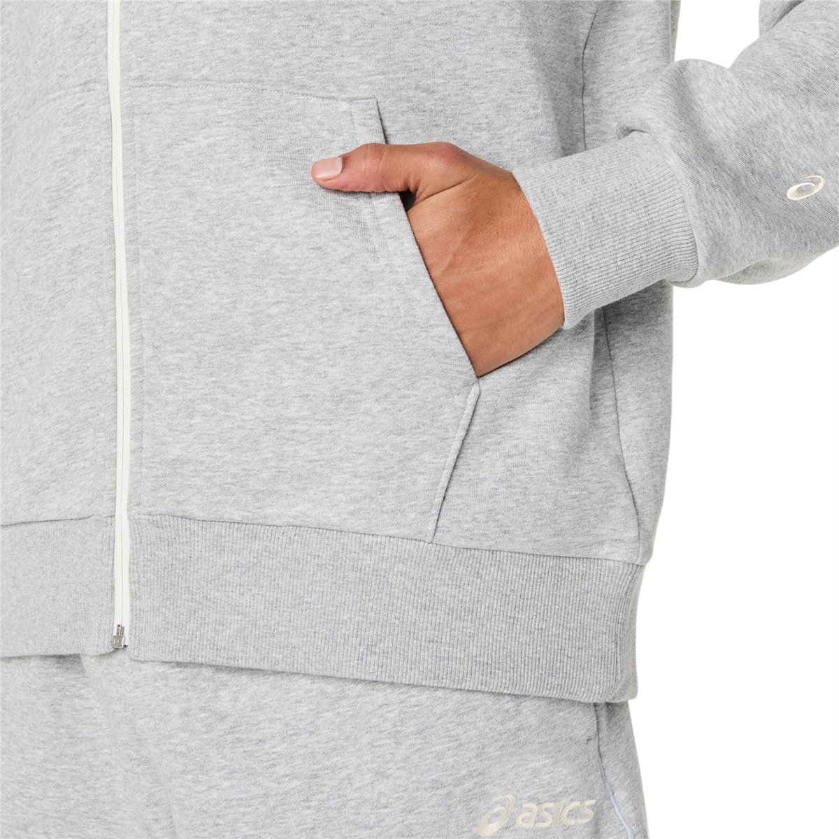 ASICS LOGO FLEECE FULL ZIP HOODIE