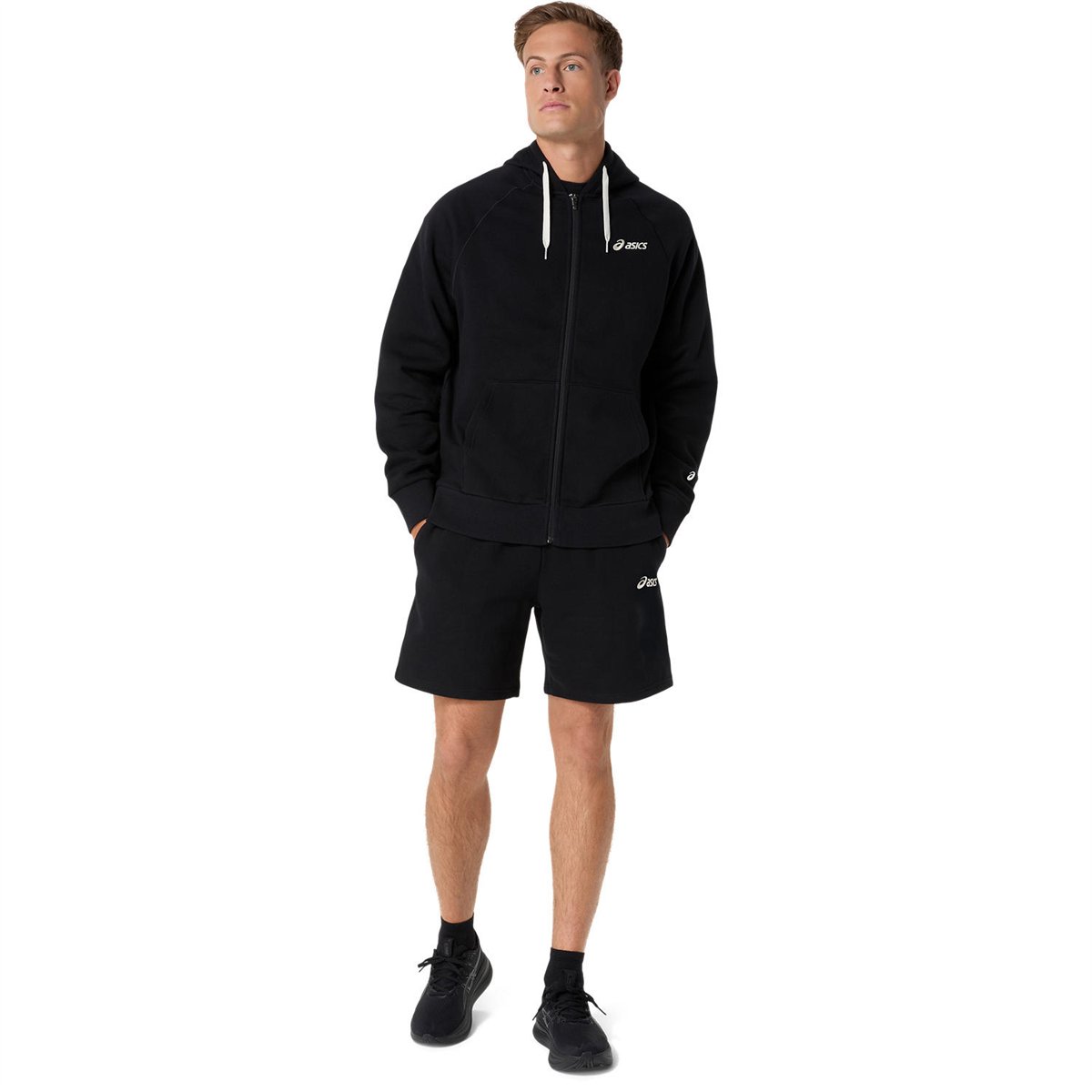 ASICS LOGO FLEECE FULL ZIP HOODIE