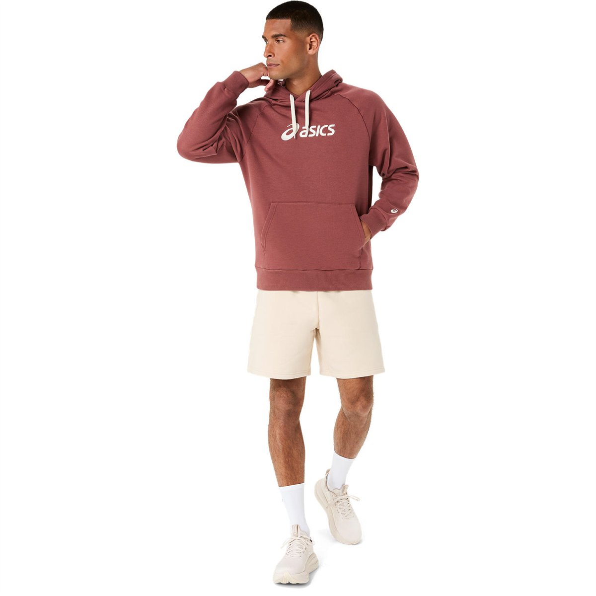 ASICS LOGO FLEECE PULLOVER HOODIE