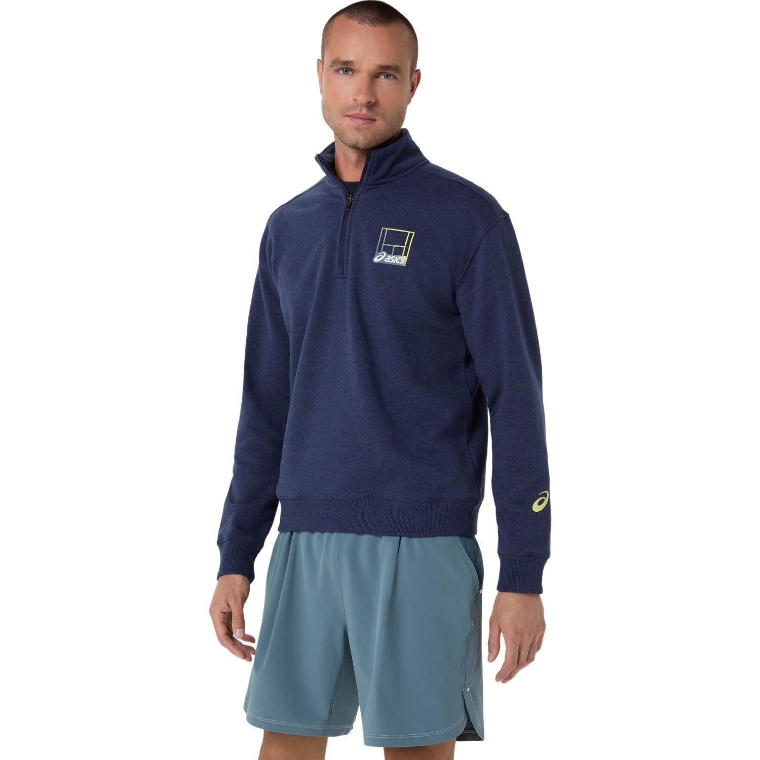 COURT CORE GRAPHIC HALF ZIP SWEATSHIRT