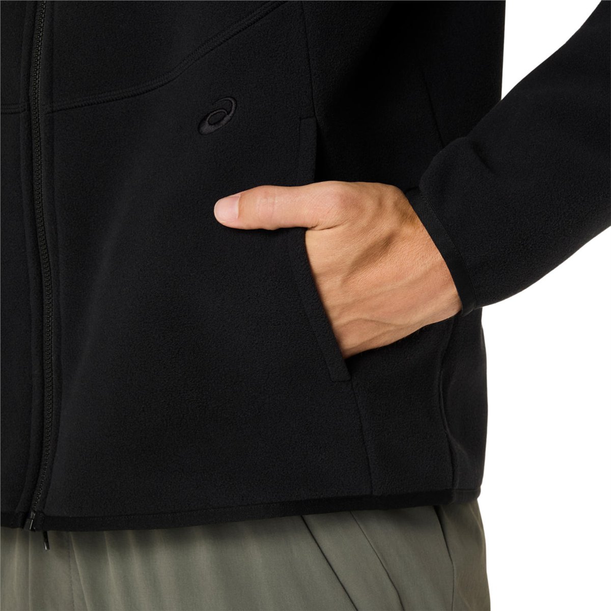 REFINED TEXTURE FLEECE FULL ZIP TOP