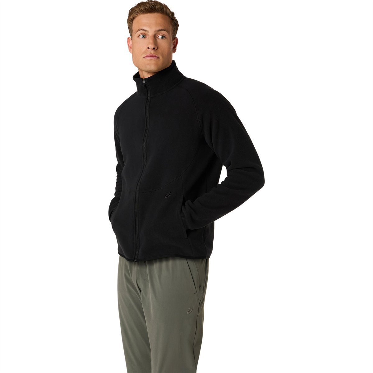 REFINED TEXTURE FLEECE FULL ZIP TOP
