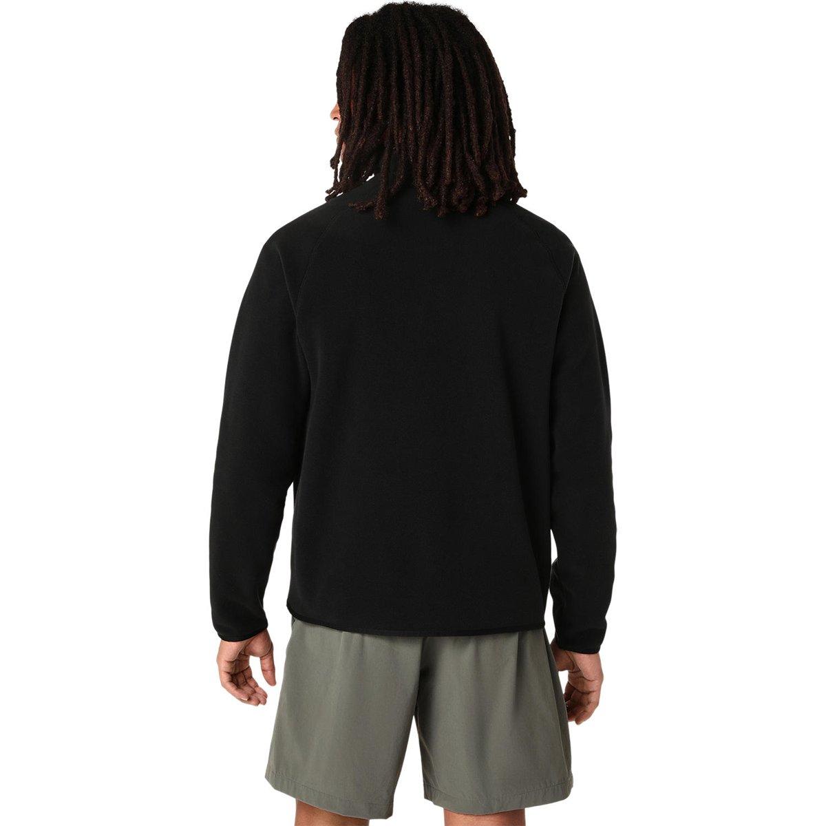 REFINED TEXTURE FLEECE HALF ZIP LS TOP