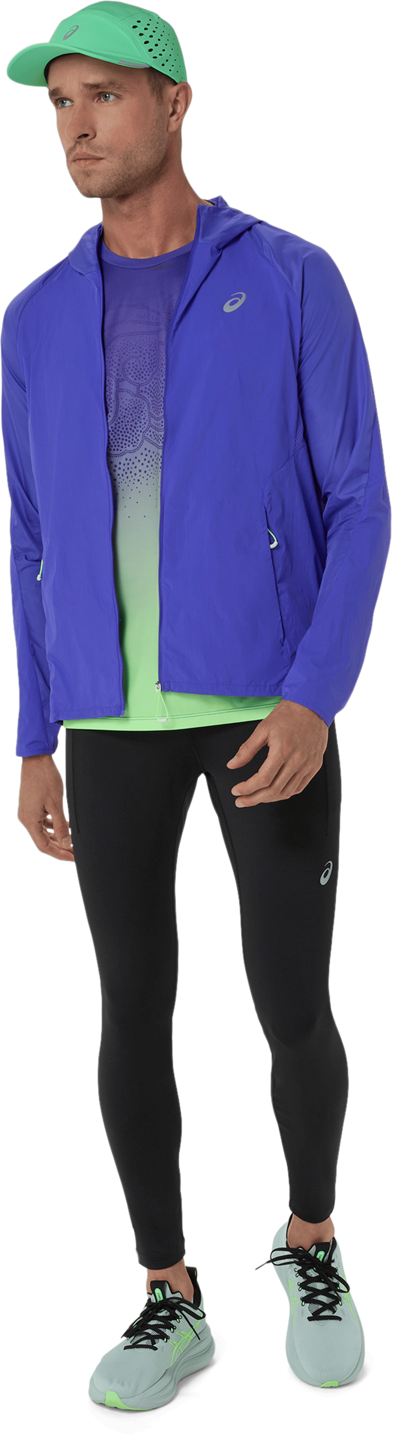 ROAD PACKABLE JACKET Mavi Erkek Koşu Spor Ceket