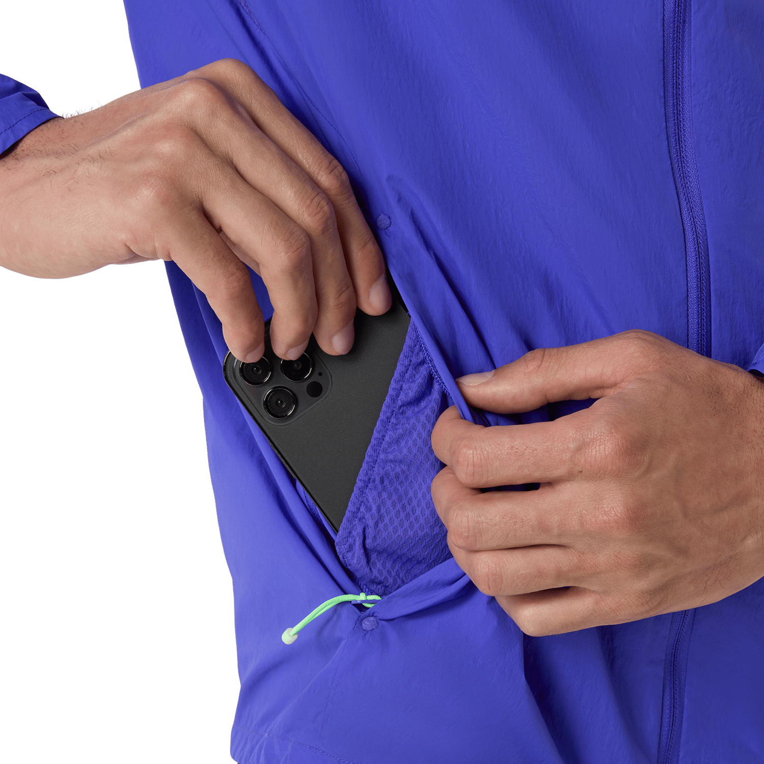 ROAD PACKABLE JACKET Mavi Erkek Koşu Spor Ceket