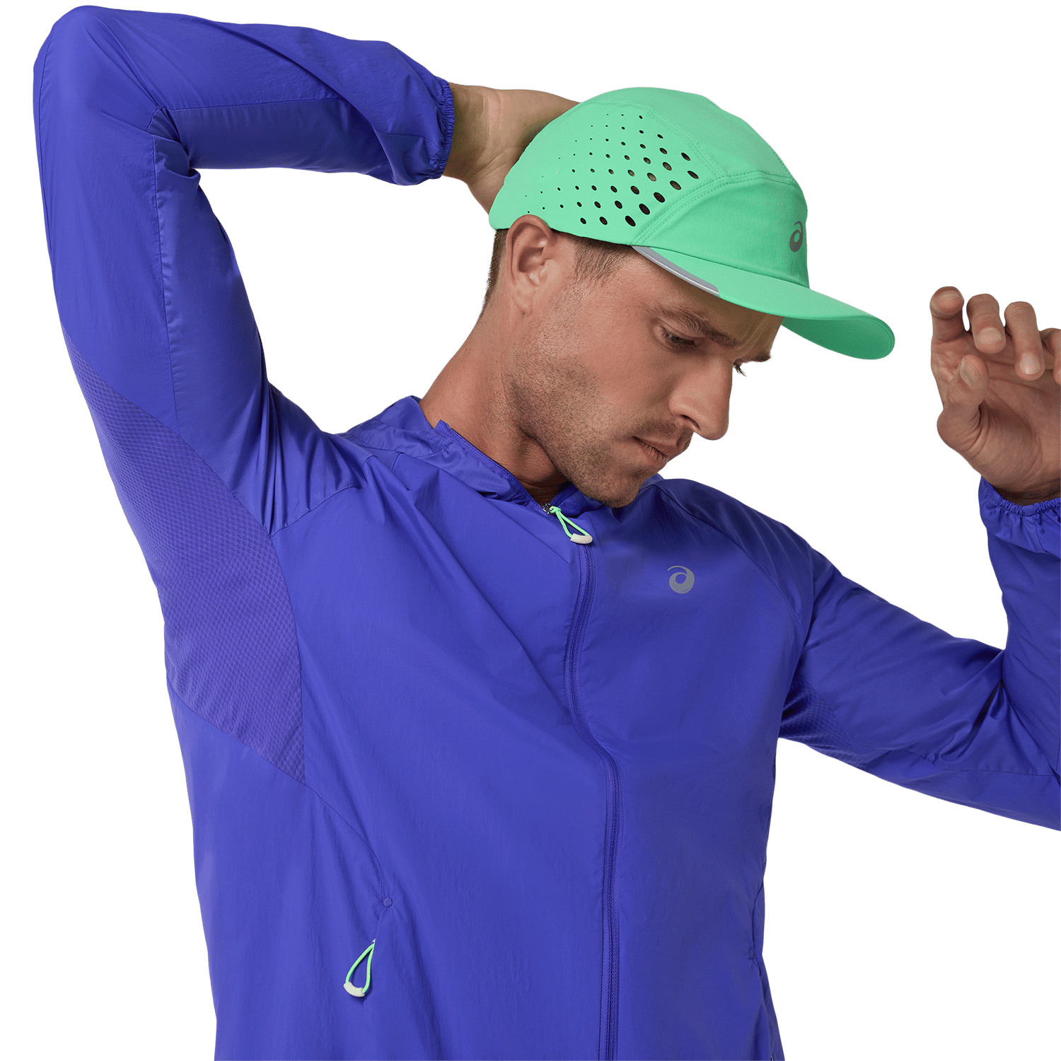 ROAD PACKABLE JACKET Mavi Erkek Koşu Spor Ceket