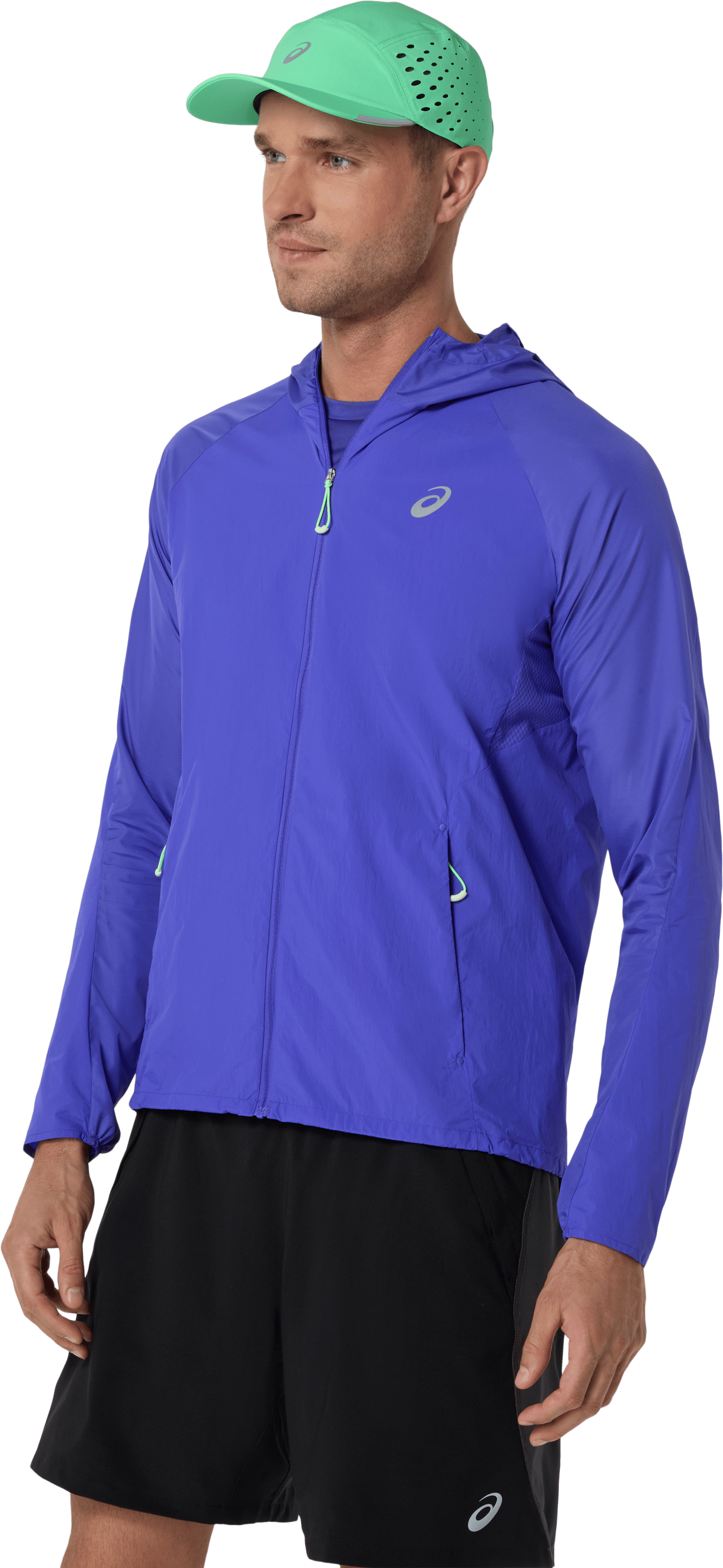 ROAD PACKABLE JACKET Mavi Erkek Koşu Spor Ceket
