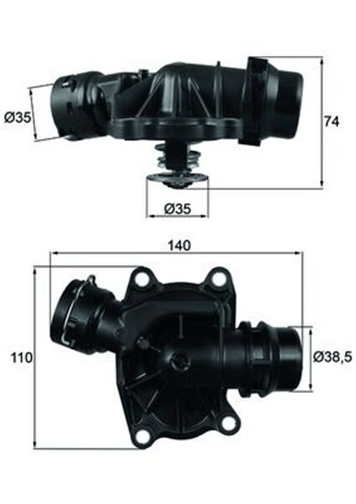 BMW E38-E39-E46-X5 E53 LAND ROVER RANGE ROVER III 1999-2012 TERMOSTAT 11512354056