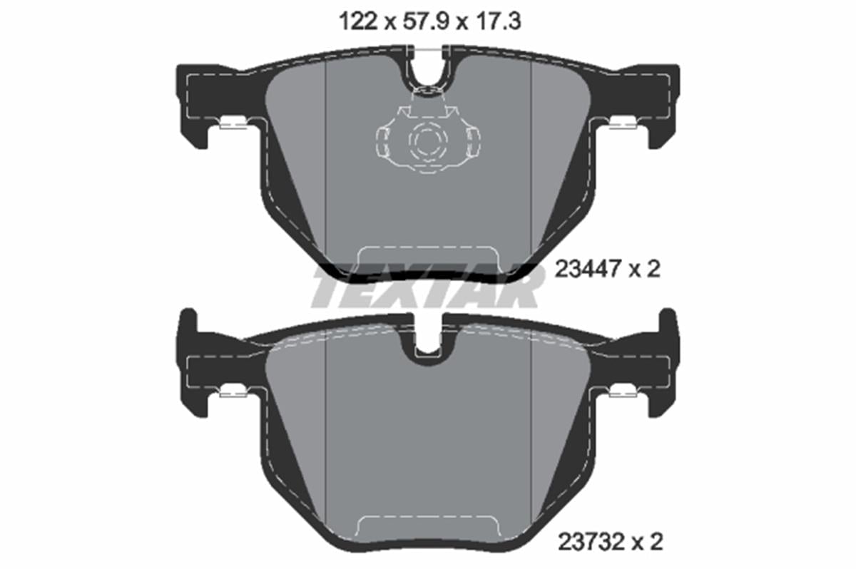 BMW TEXTAR TX 2344704 FREN BALATASI ARKA 07-19 X5 E70-X5 F15-X6 E71-X6 F16 BM