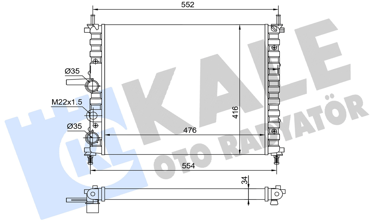 FIAT BRAVA BRAVO MAREA 1998 SONRASI SU RADYATÖRÜ 46420484