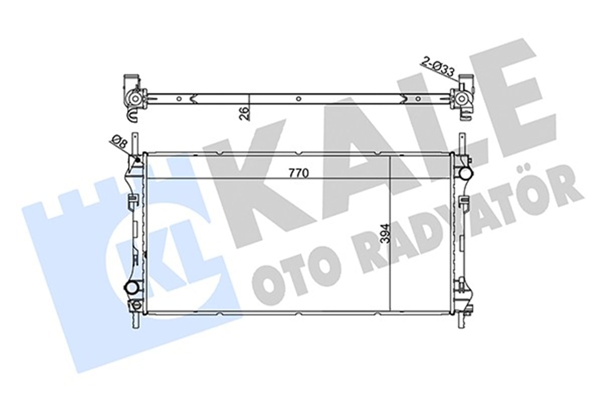 FORD TRANSIT V-184 2001-2006 SU RADYATÖRÜ MEYC1H 8005 DG