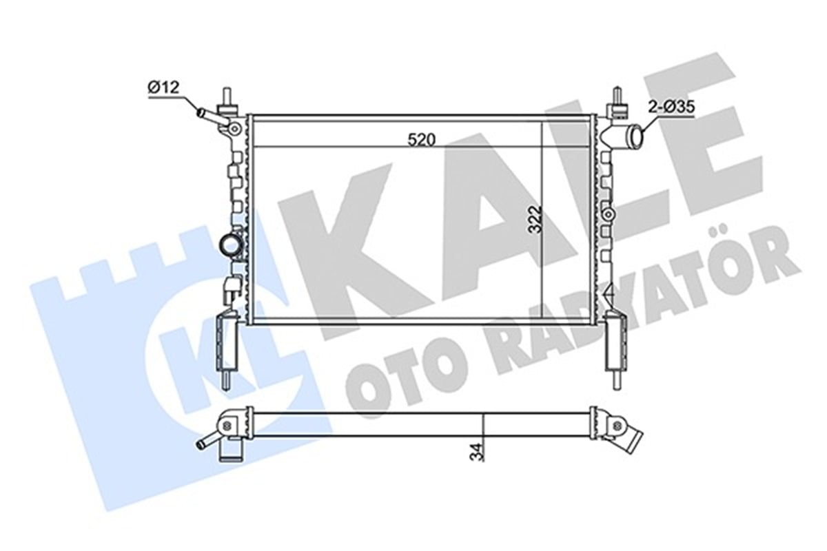 OPEL ASTRA F 1992 SONRASI SU RADYATÖRÜ 1300154 1300112 1300140