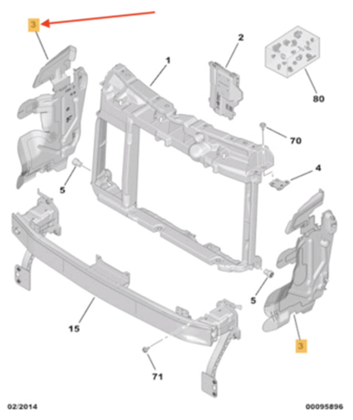 PSA PEUGEOT 1997-2000 ÖN PANEL YAN BAKALIT SOL