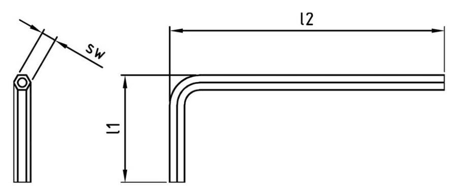 2,5mm Delikli Allen Anahtar For Securty