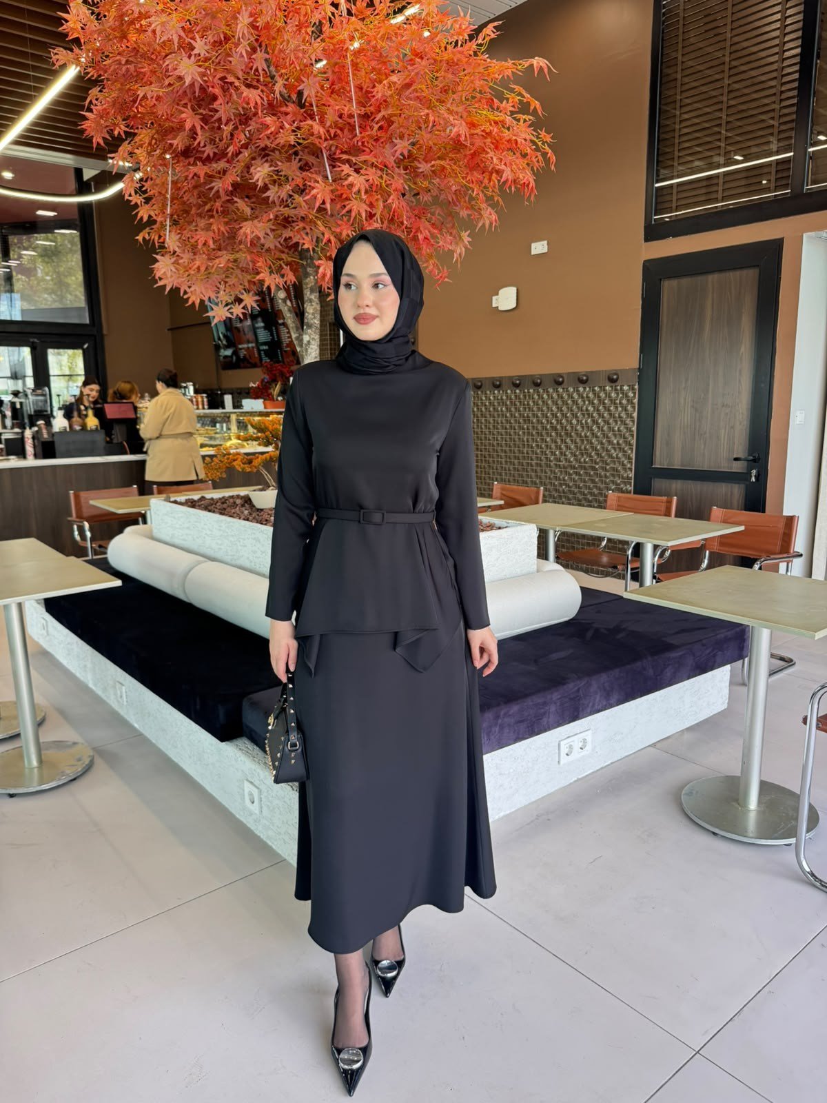 Miori Kolmar Soft Touch Krep Etekli Takım Siyah