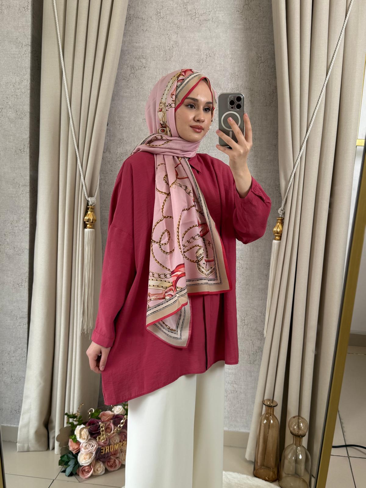Nuss Basic Gömlek  3001 Red Plum