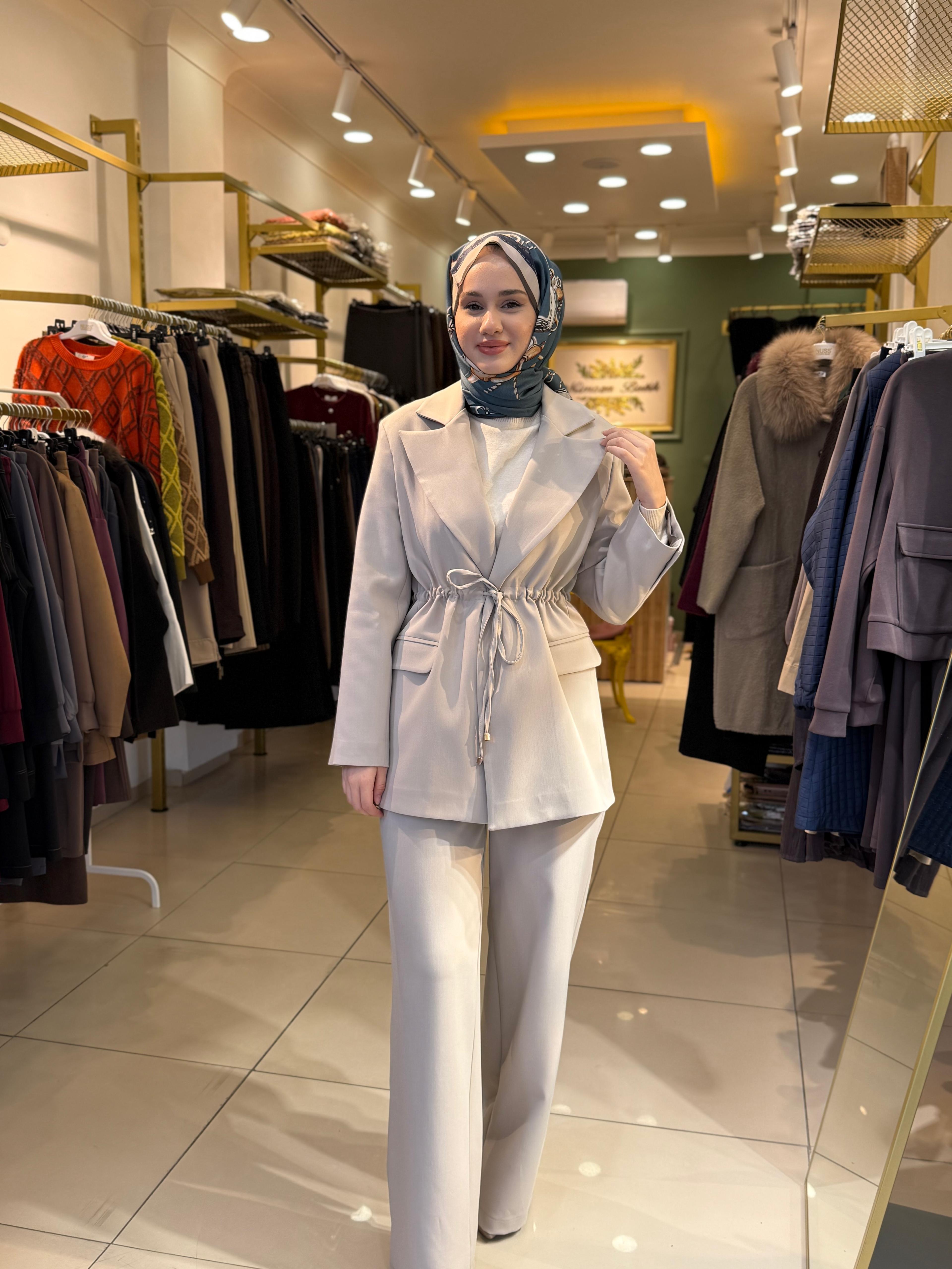 Miori Leove Ceket Pantolon Takım bej