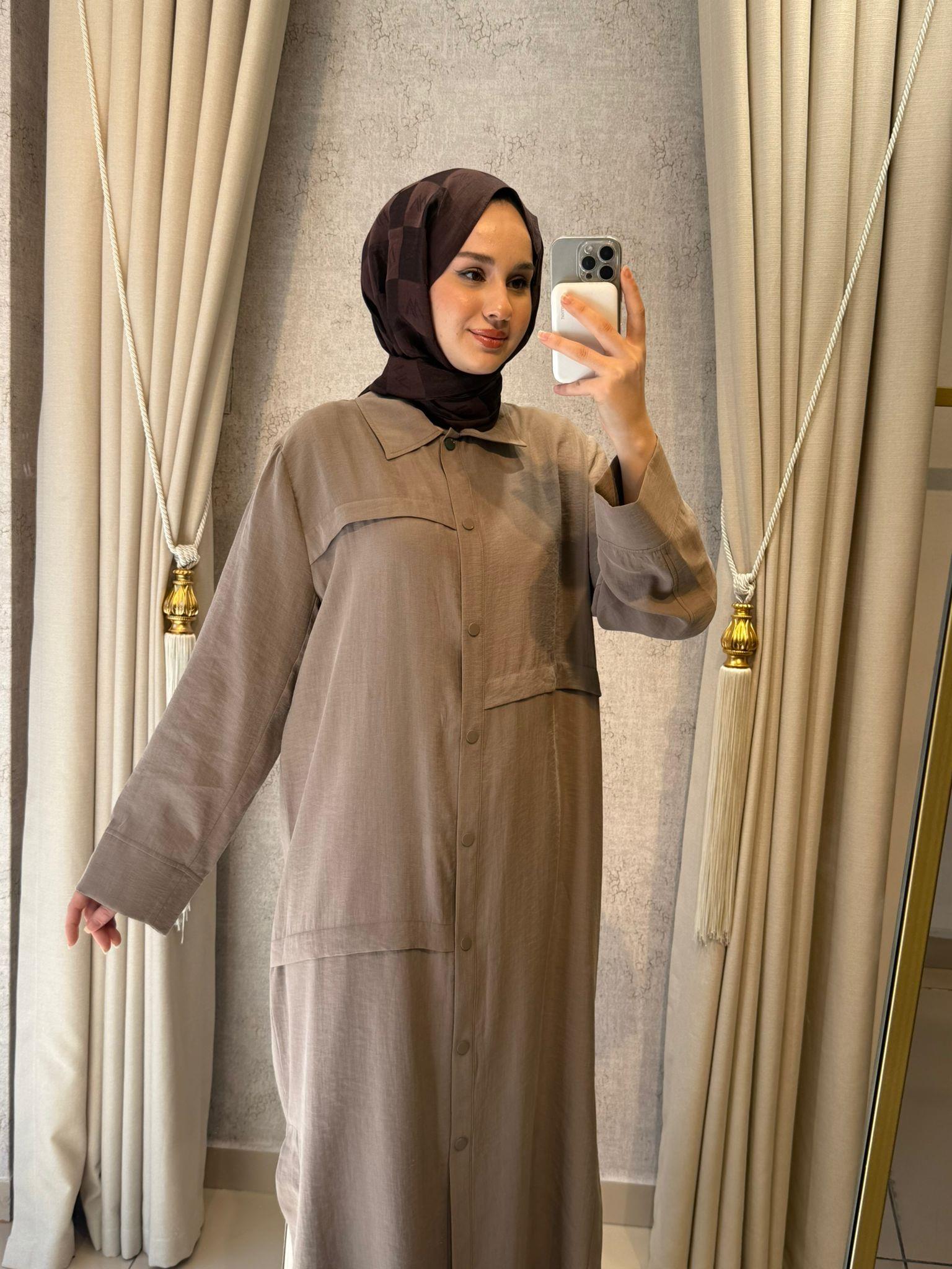 Nuss 6036 Natural Kumaş Gömlek Kap bej