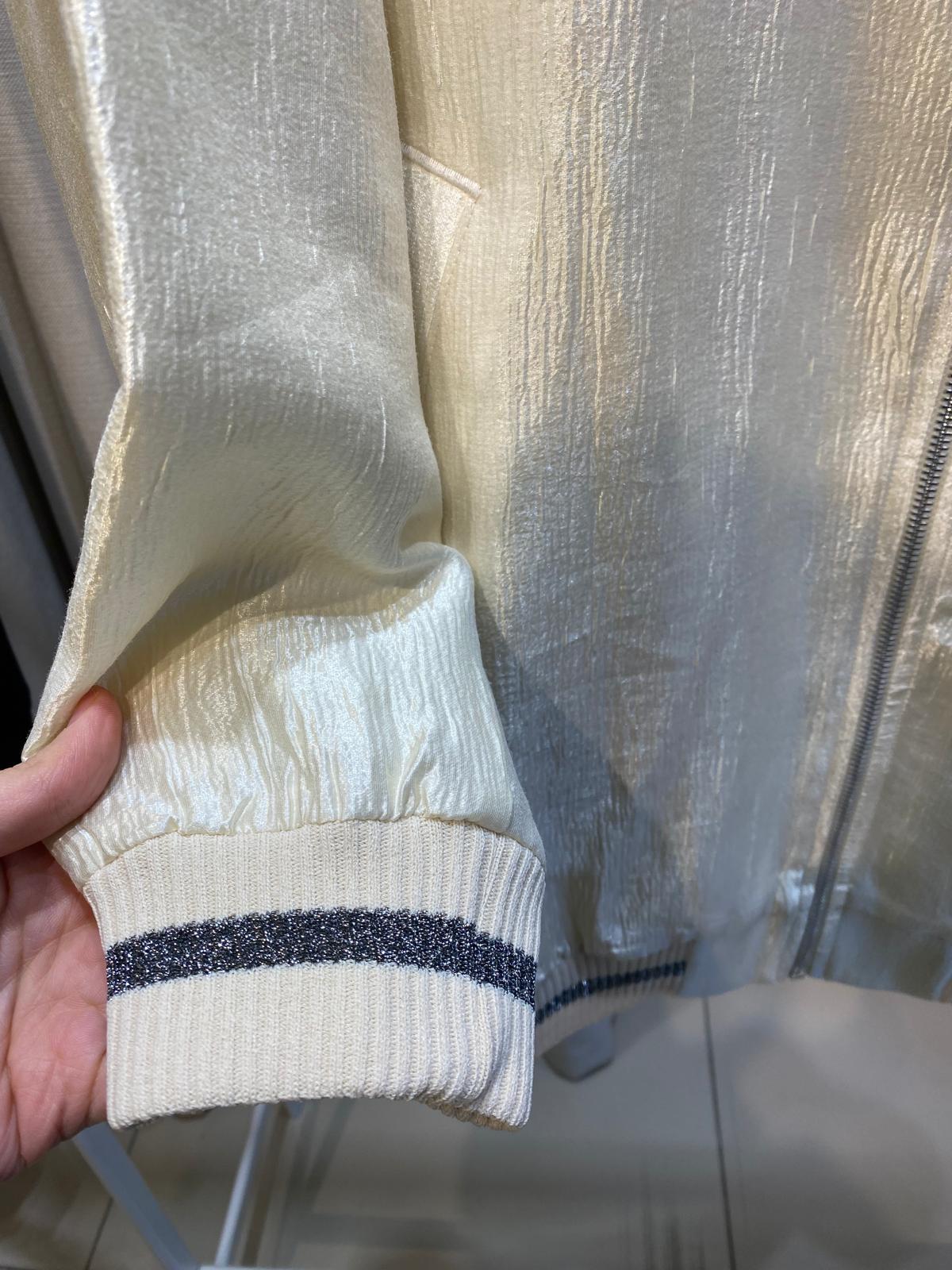 Nuss 6038 Yaka Boncuk İşlemeli Kap Ekru