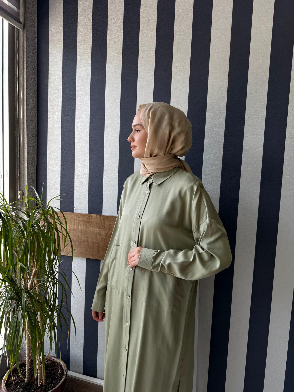My Magazin Uzun Tunik 4383 Yeşil