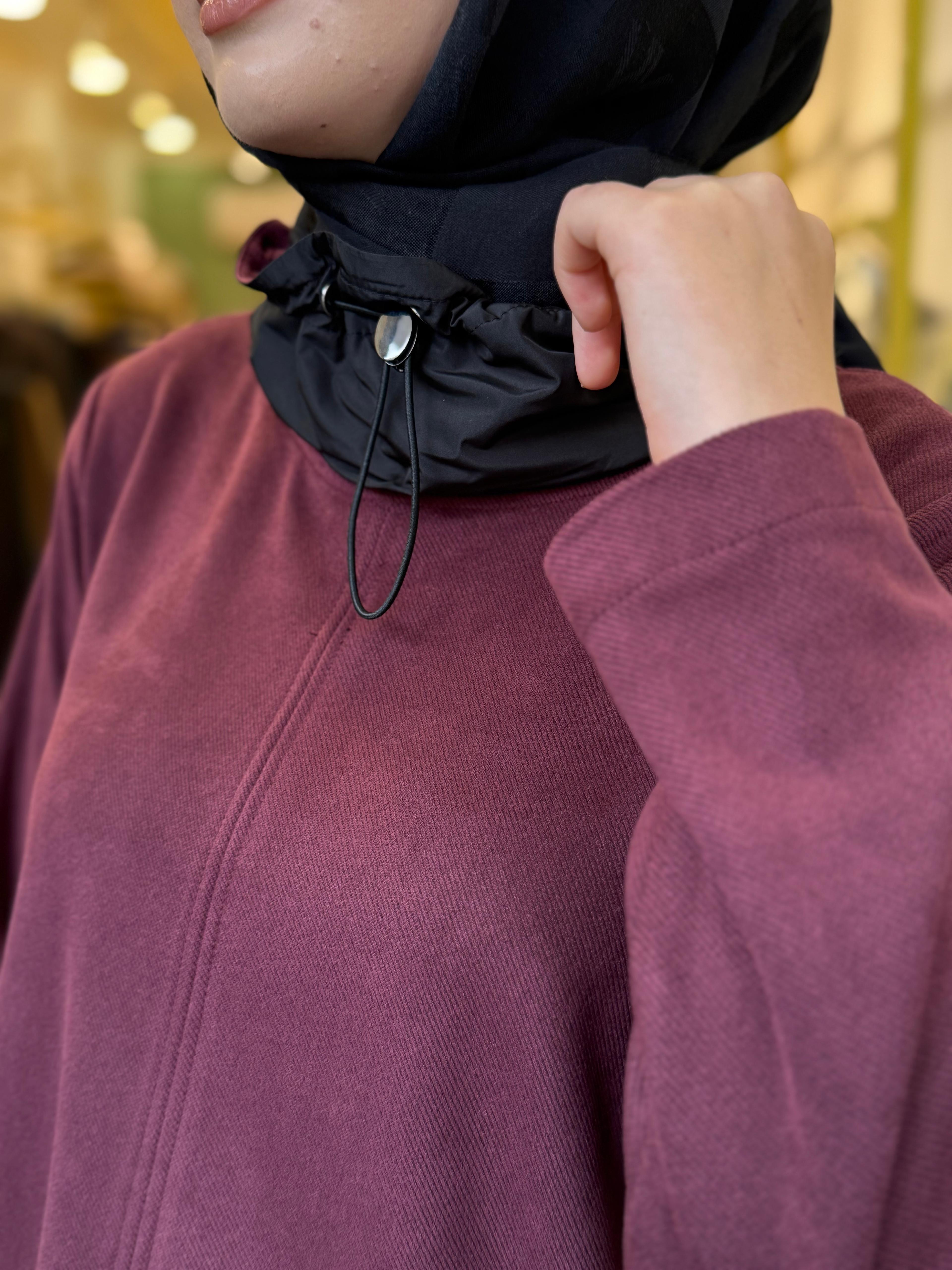 Nuss 1008 Boyun Detaylı  Pantolonlu Takım Bordo
