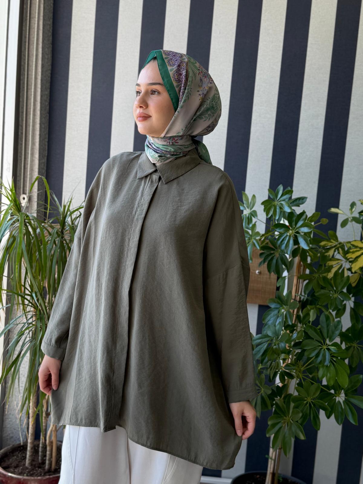 Nuss Basic Gömlek  3001 Haki