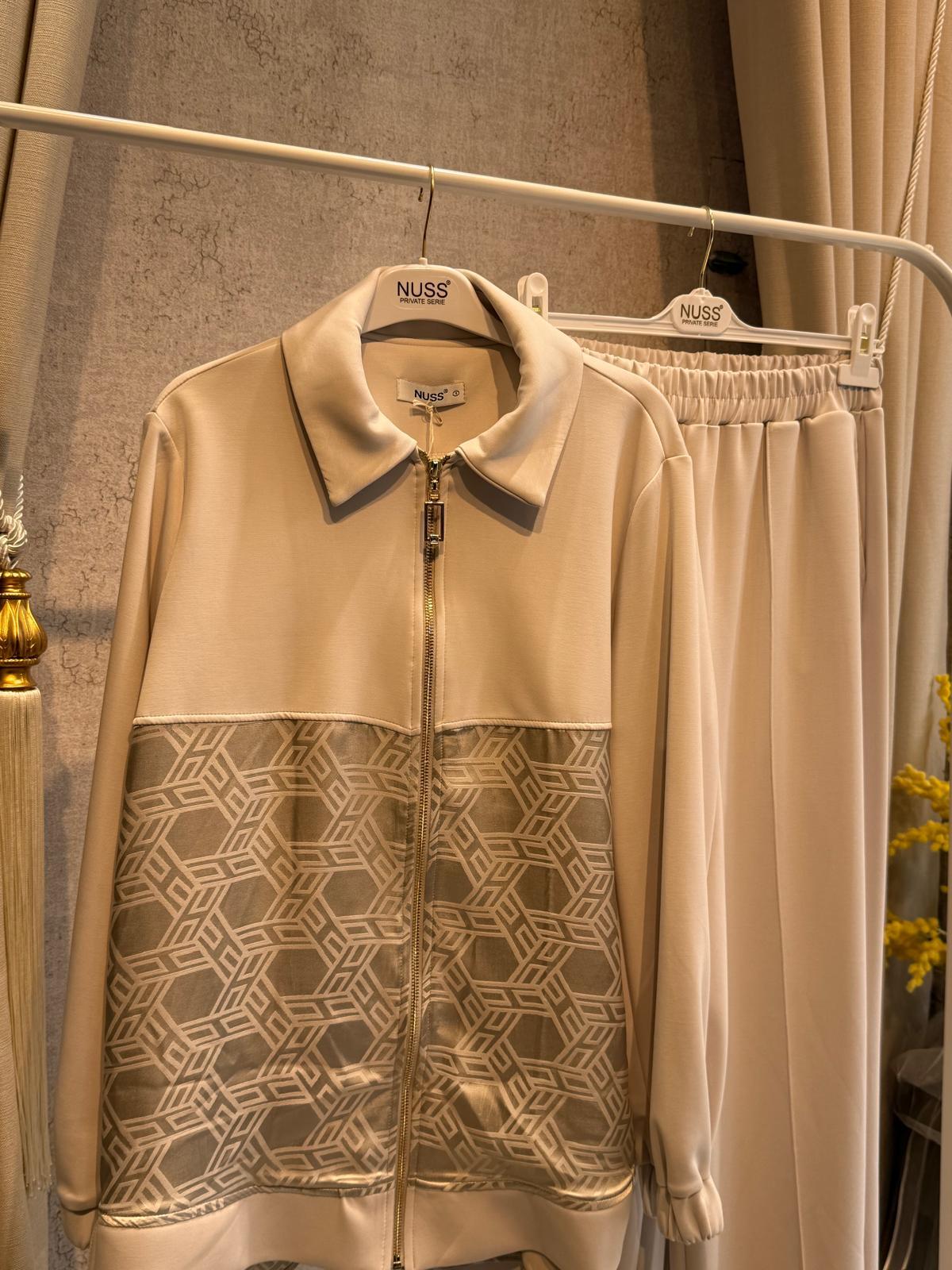 Nuss 1048 Jakar Detay Pantolonlu Takım Taş