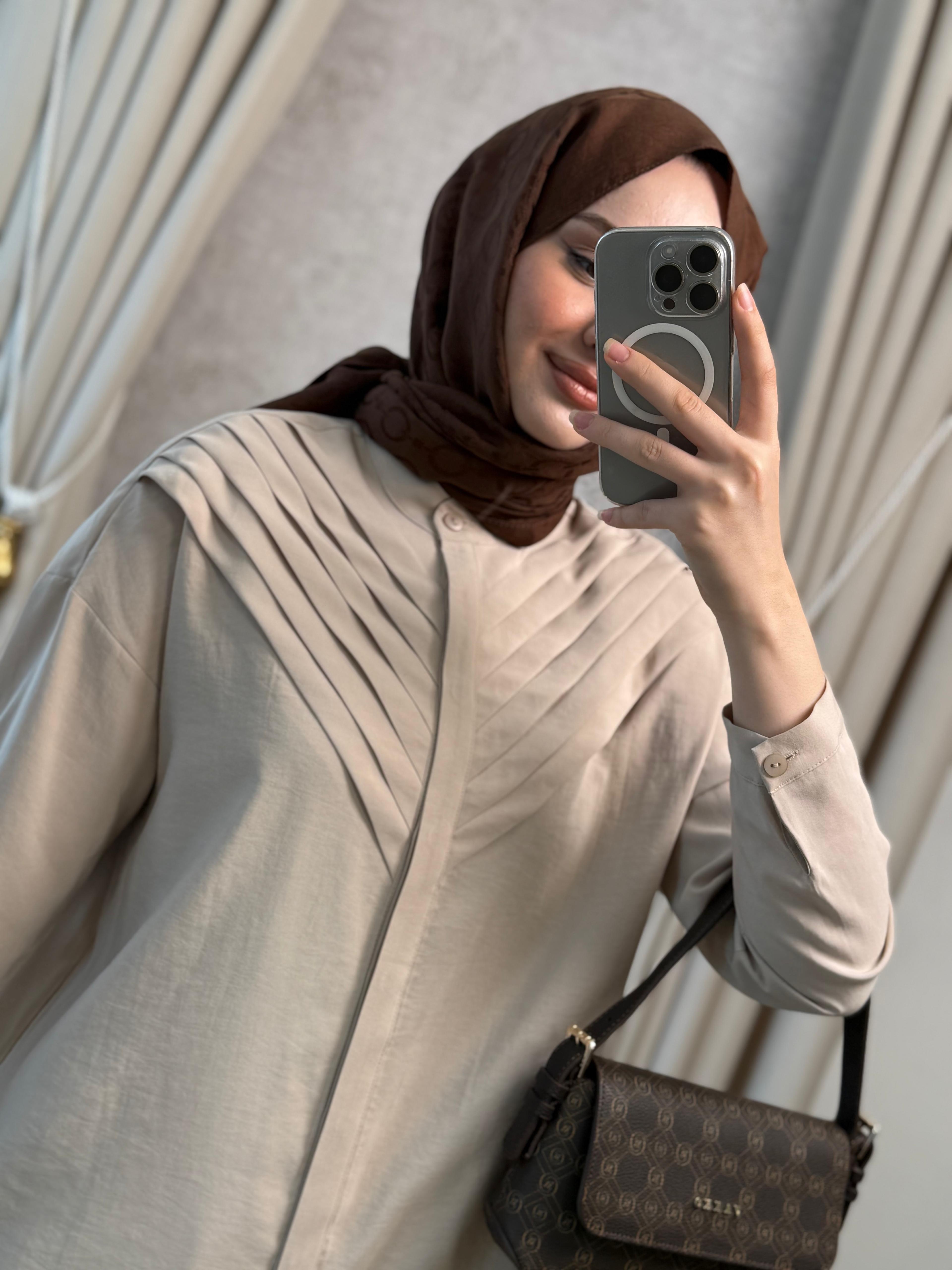 Nuss 1071 Pantolonlu Takım Latte
