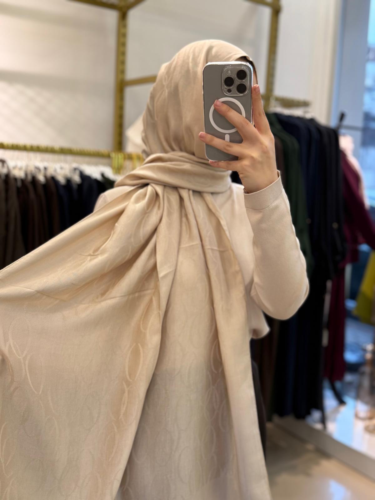 Wennora Paris Collection Halka Desen Şal bej